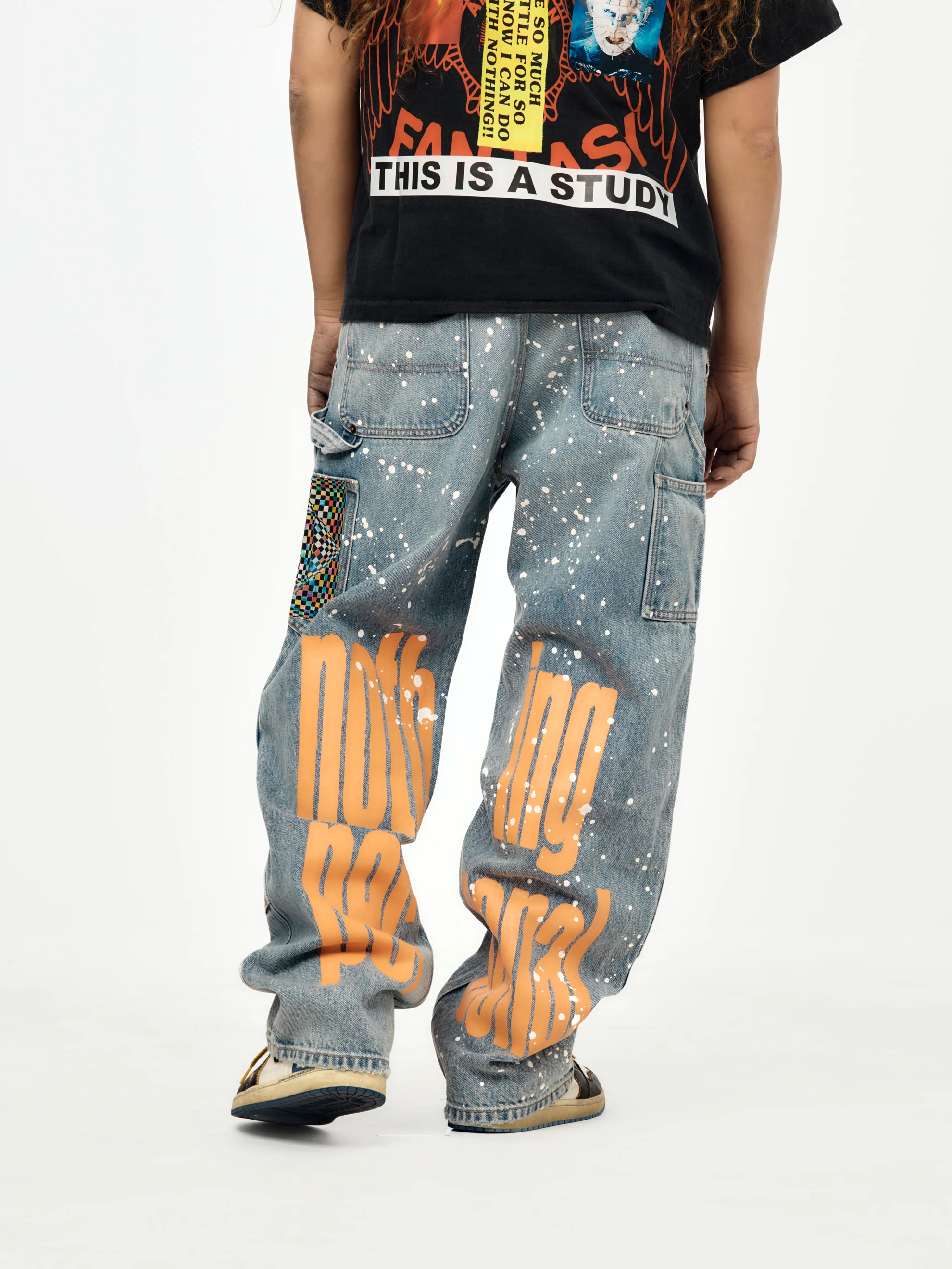 Nothing Personal Double Knee Jeans (Blue) - Image 3