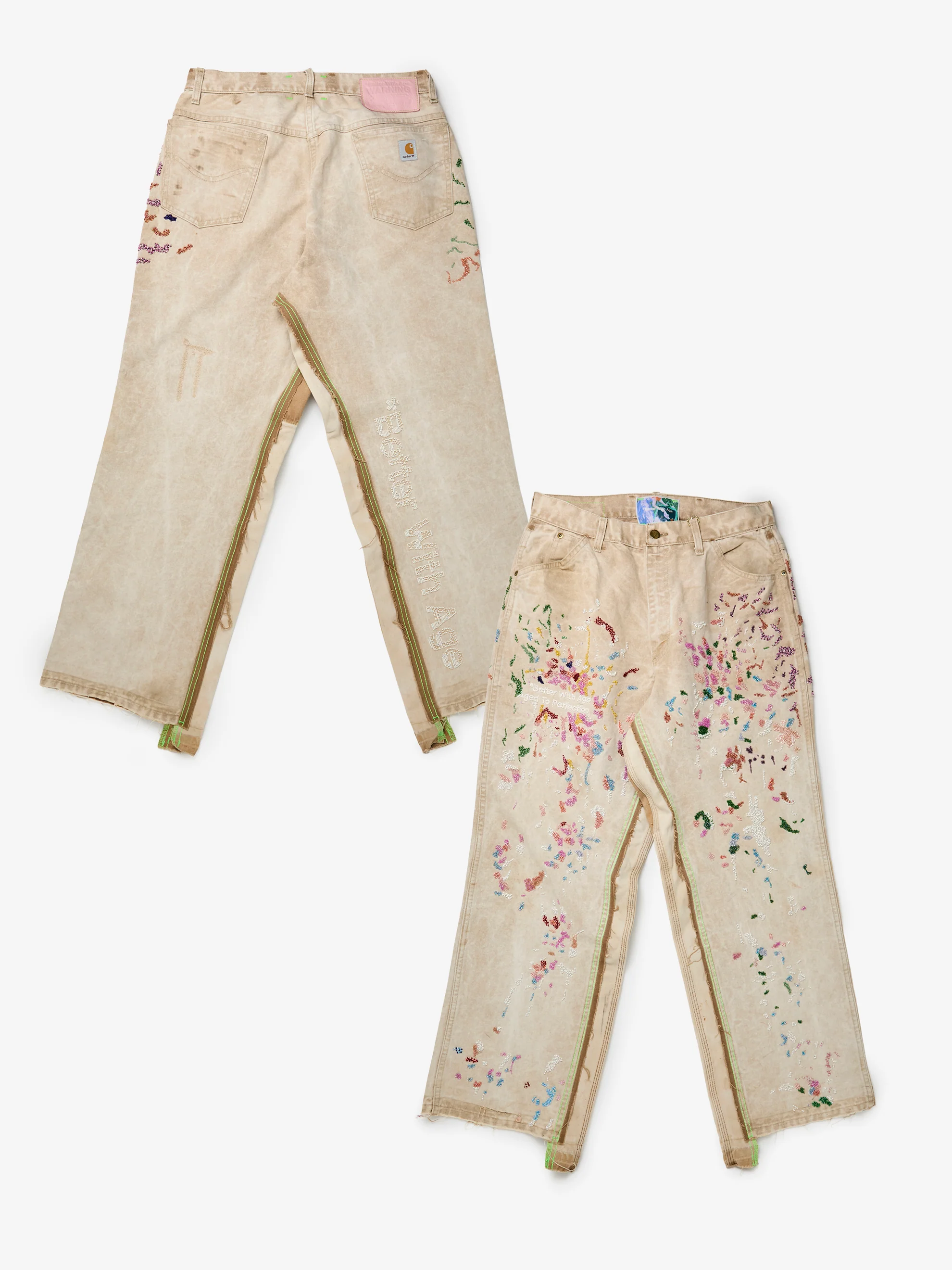 Painter's Hand-Beaded Double-Wide Trouser (Multi) - Image 8