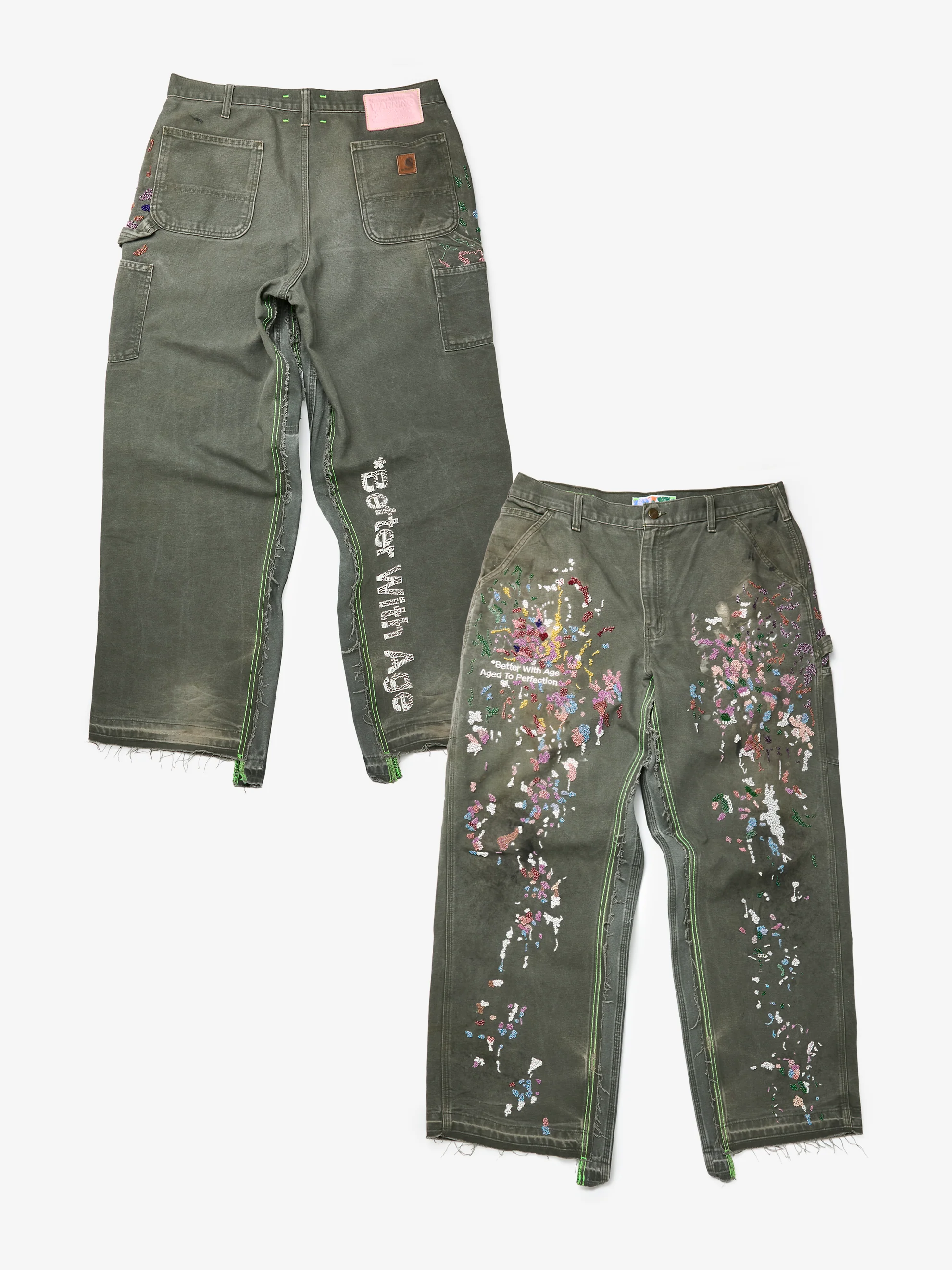 Painter's Hand-Beaded Double-Wide Trouser (Multi) - Image 9