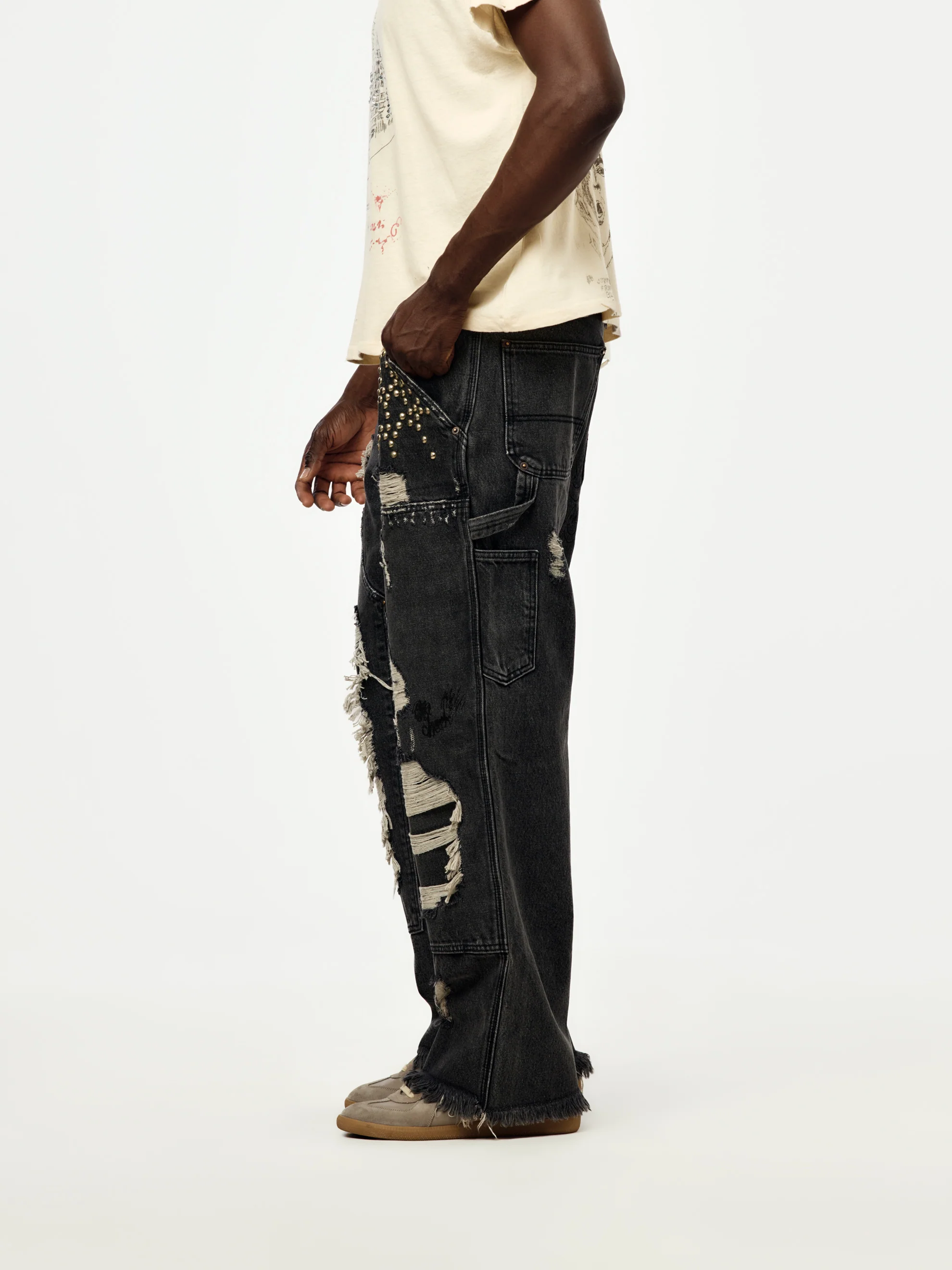 Busted DBL Knee Jean (Black) - Image 2
