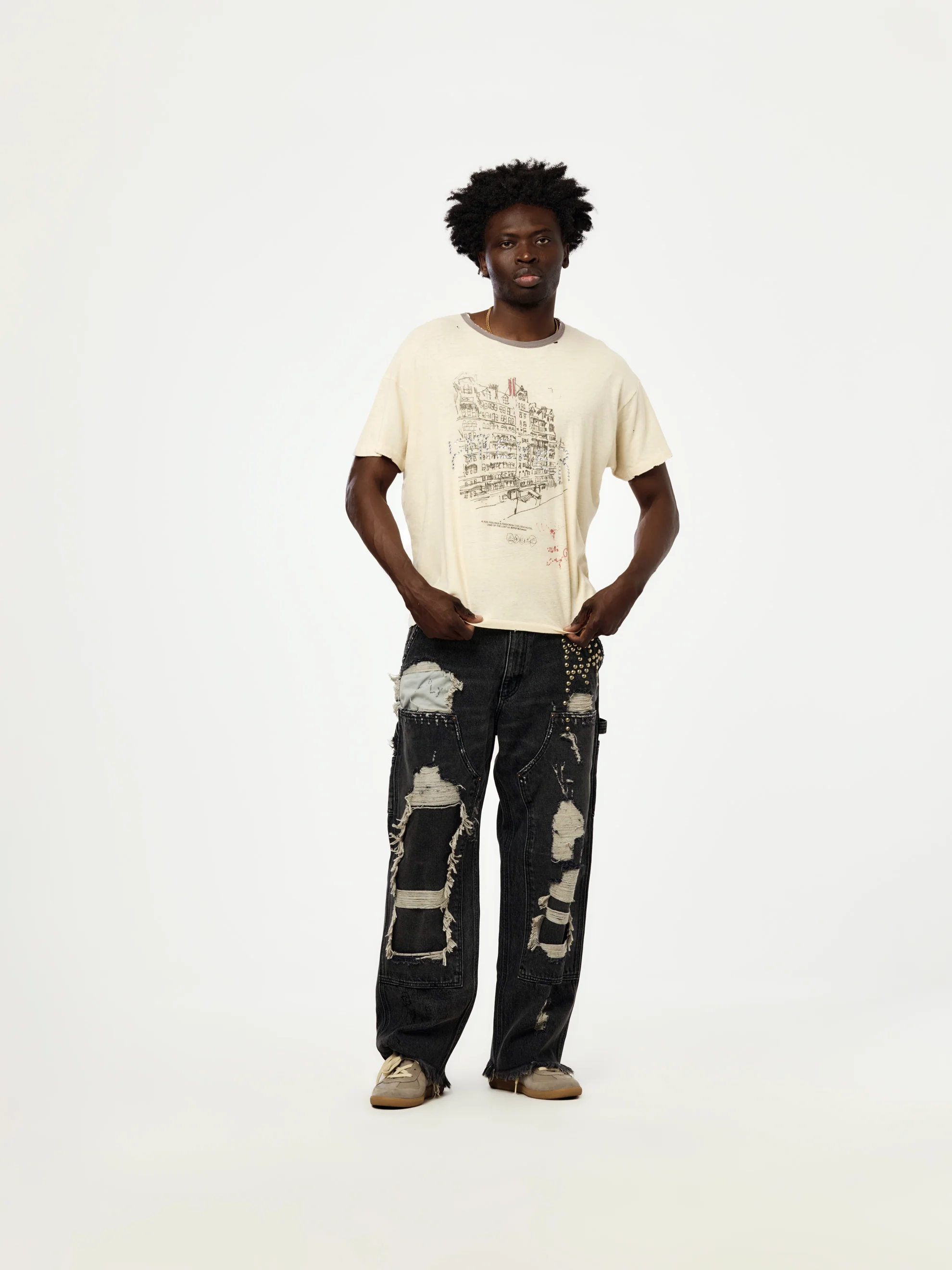 Busted DBL Knee Jean (Black) - Image 5