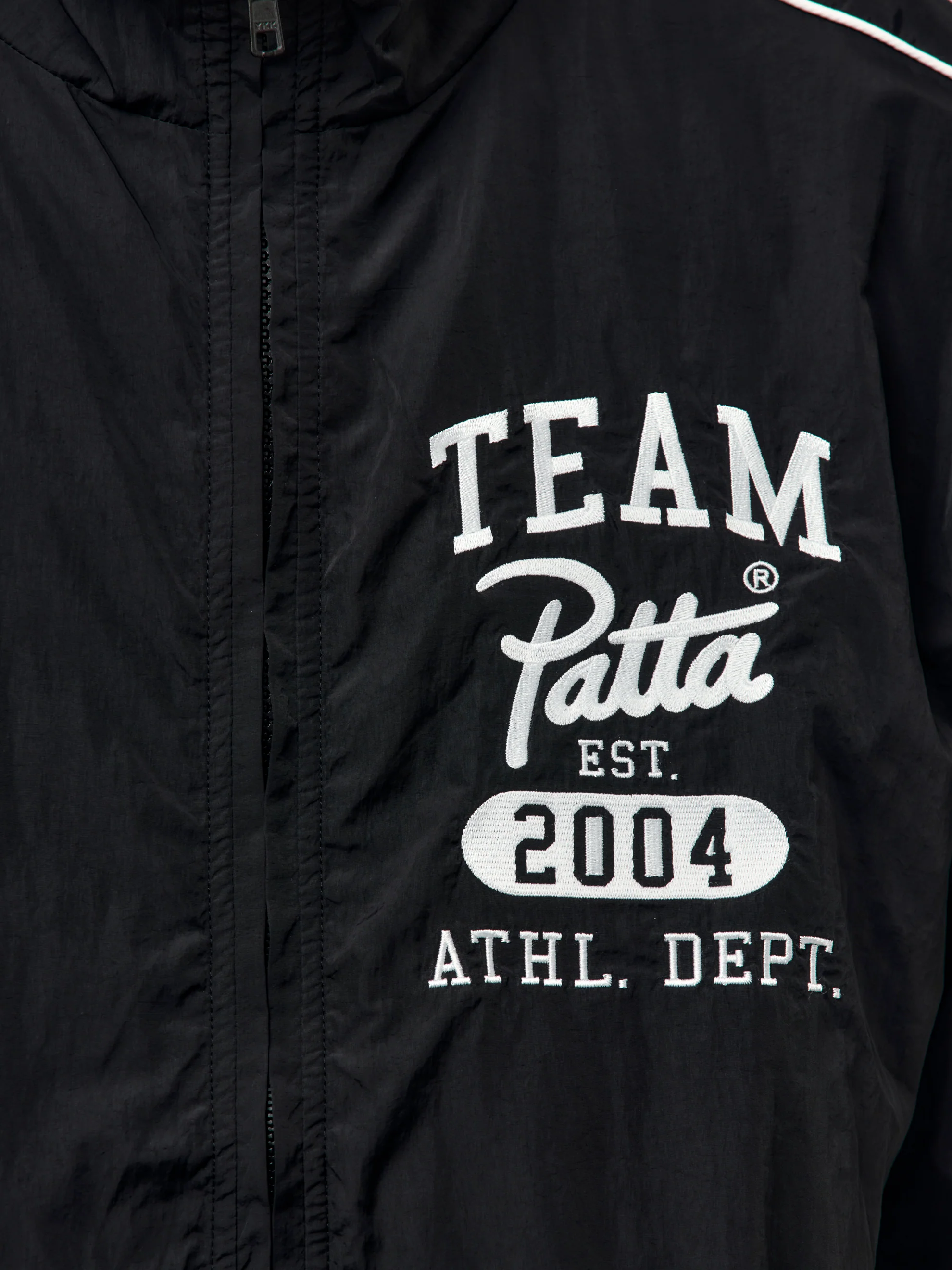 Patta Athletic Nylon Track Jacket (Black) - Image 6
