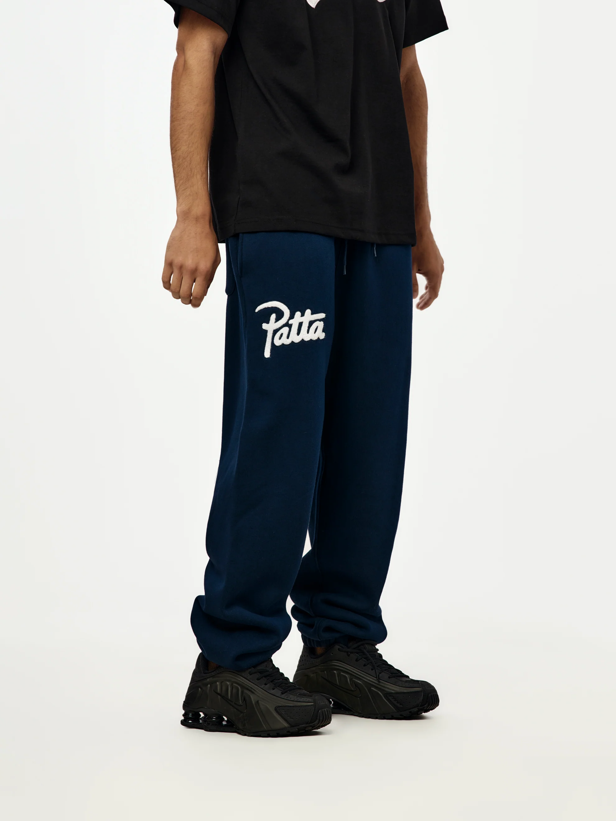 Patta Chenille Logo Jogging Pants (Black Iris) - Image 2