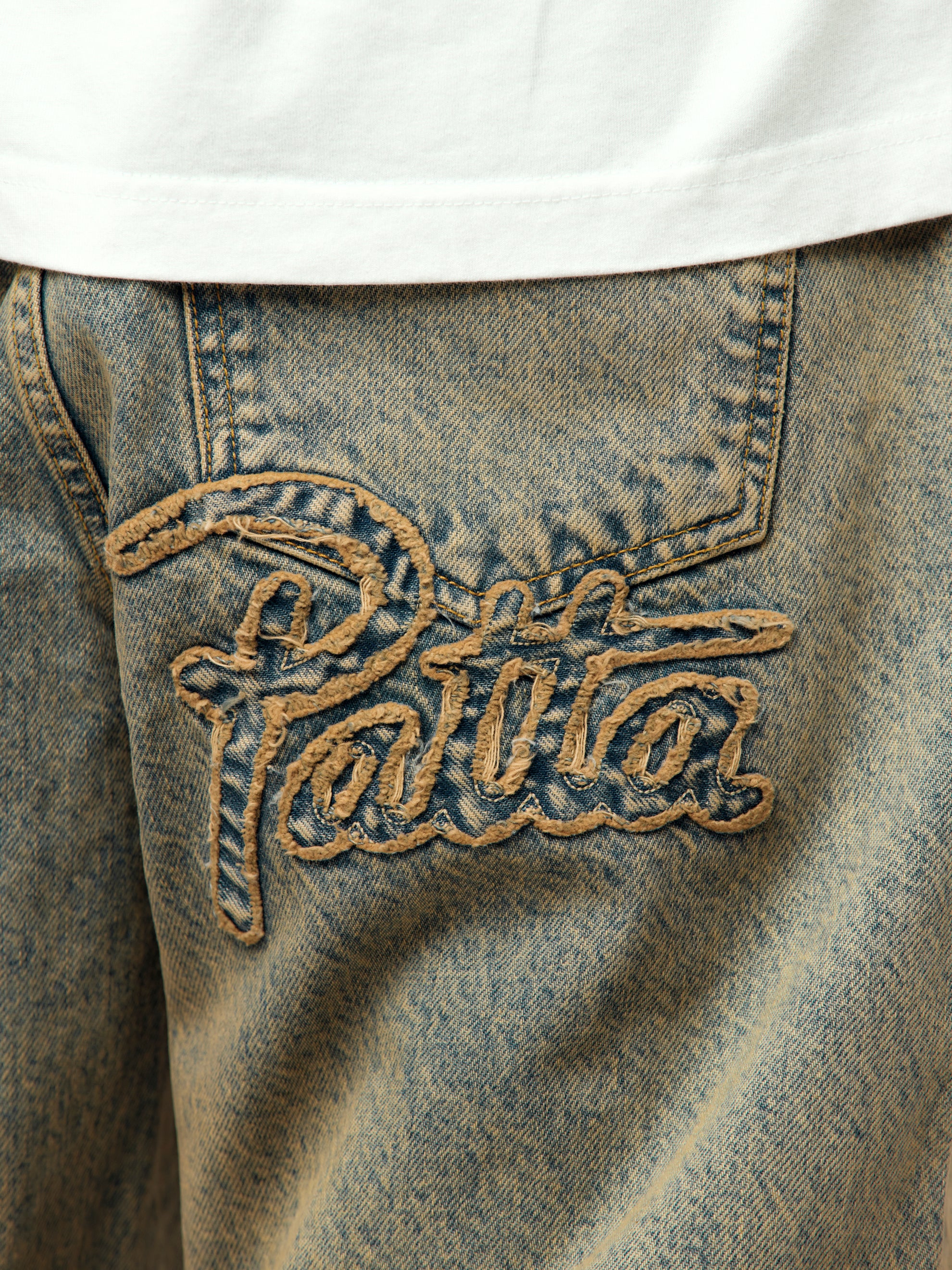 Patta Dirty Whiskers Denim Pants (Sandwashed Light Blue Denim) - Image 6