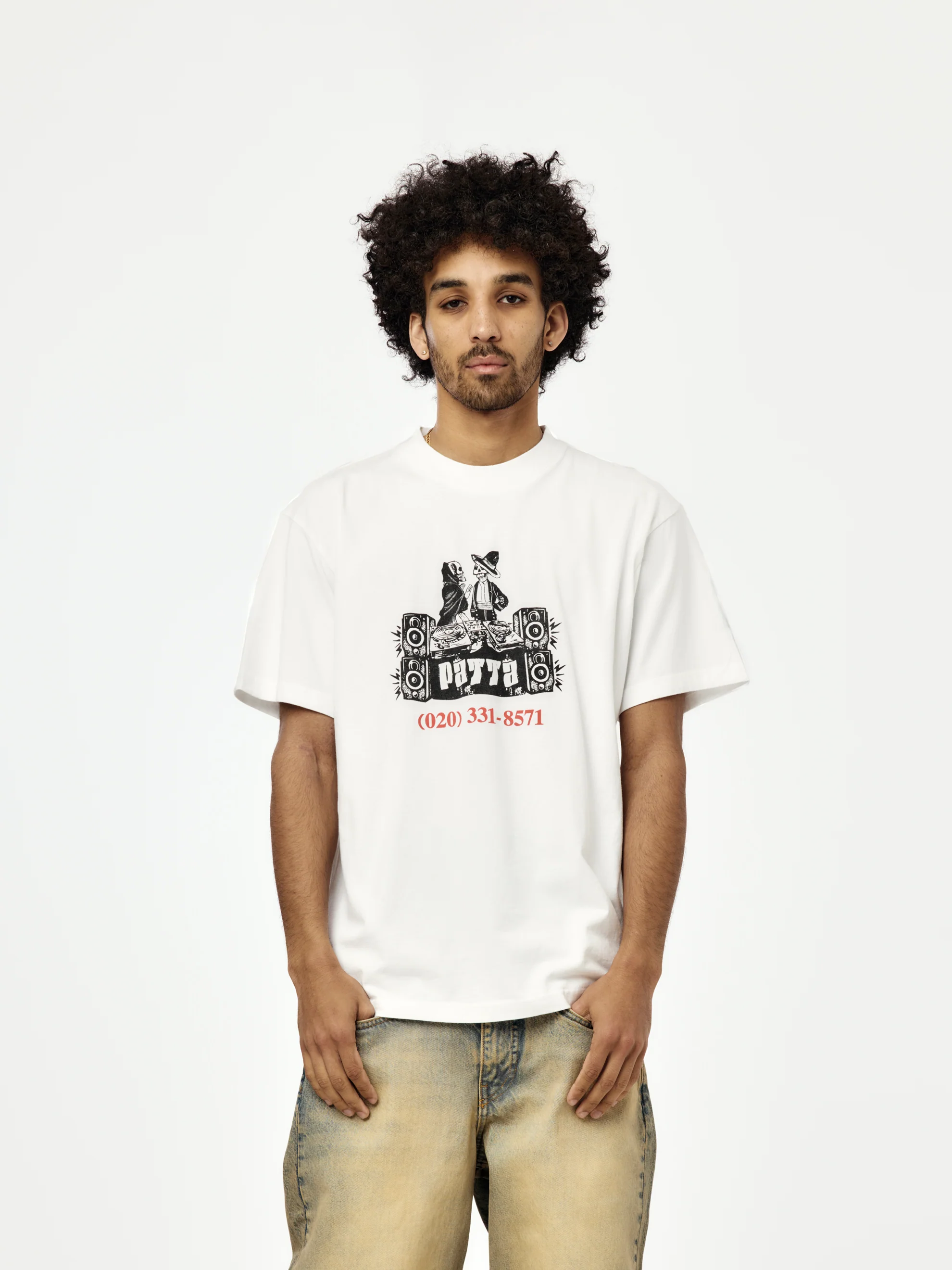 Patta DJ Skully T-Shirt (White)