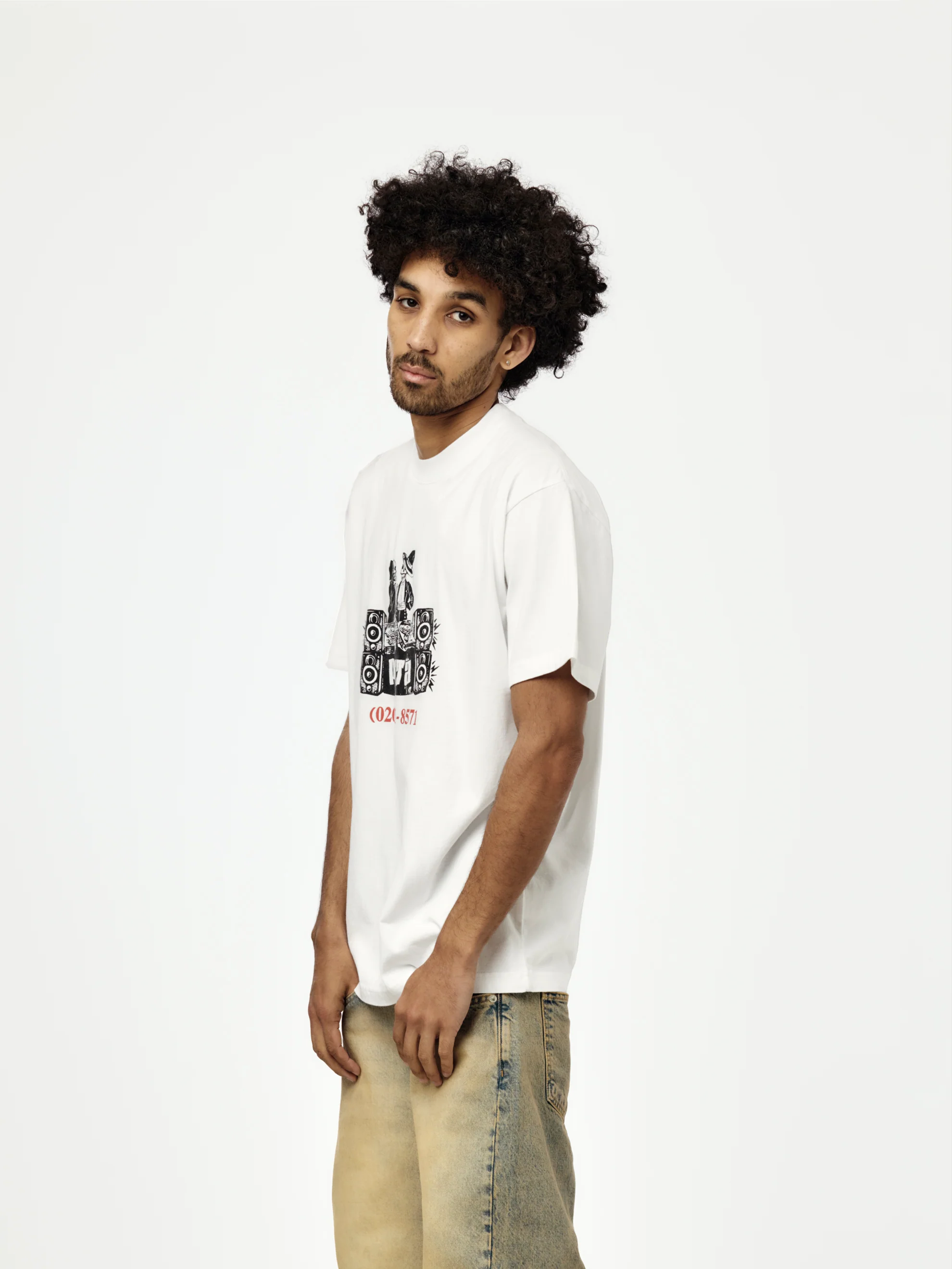 Patta DJ Skully T-Shirt (White) - Image 2