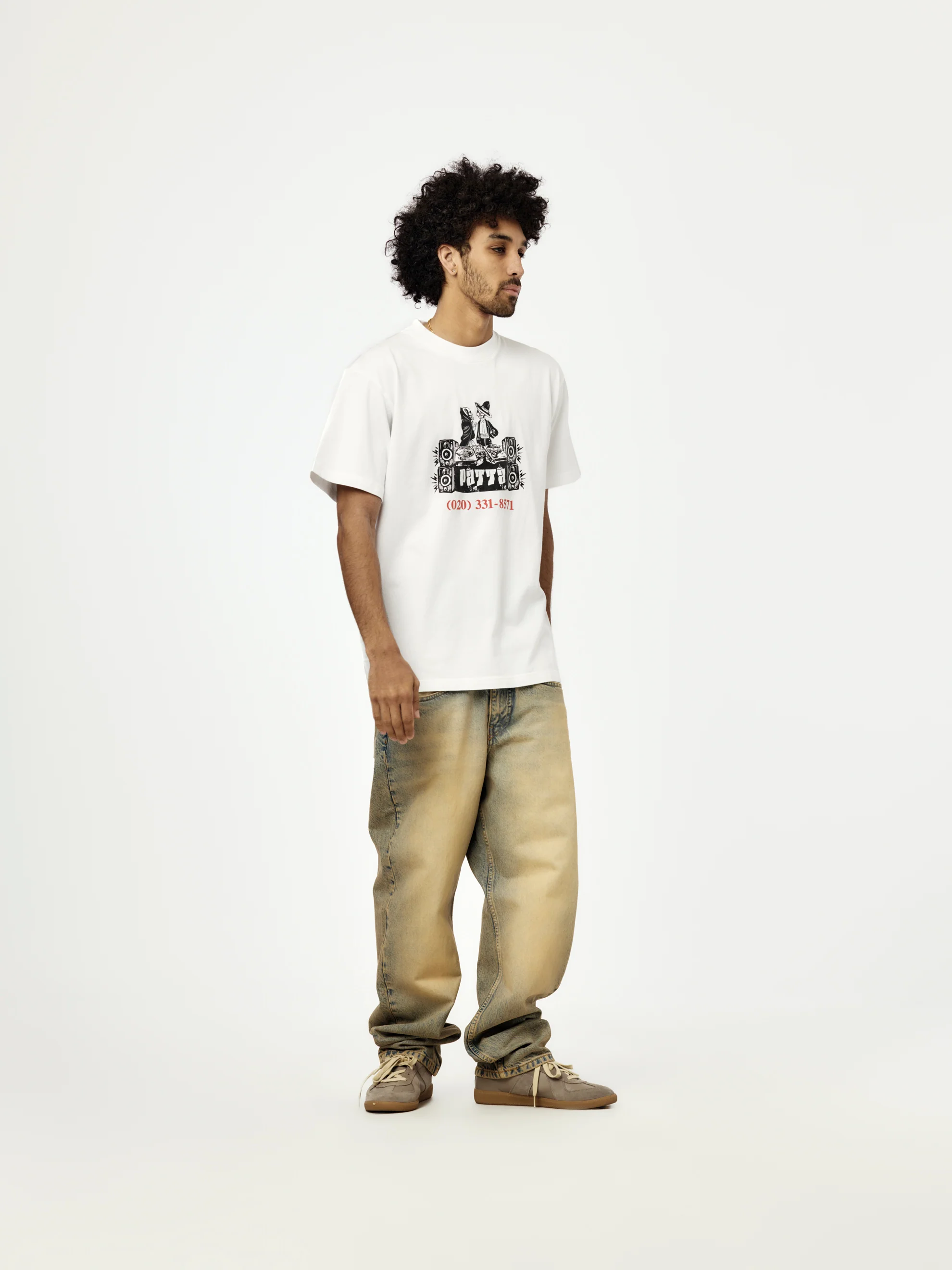 Patta DJ Skully T-Shirt (White) - Image 4