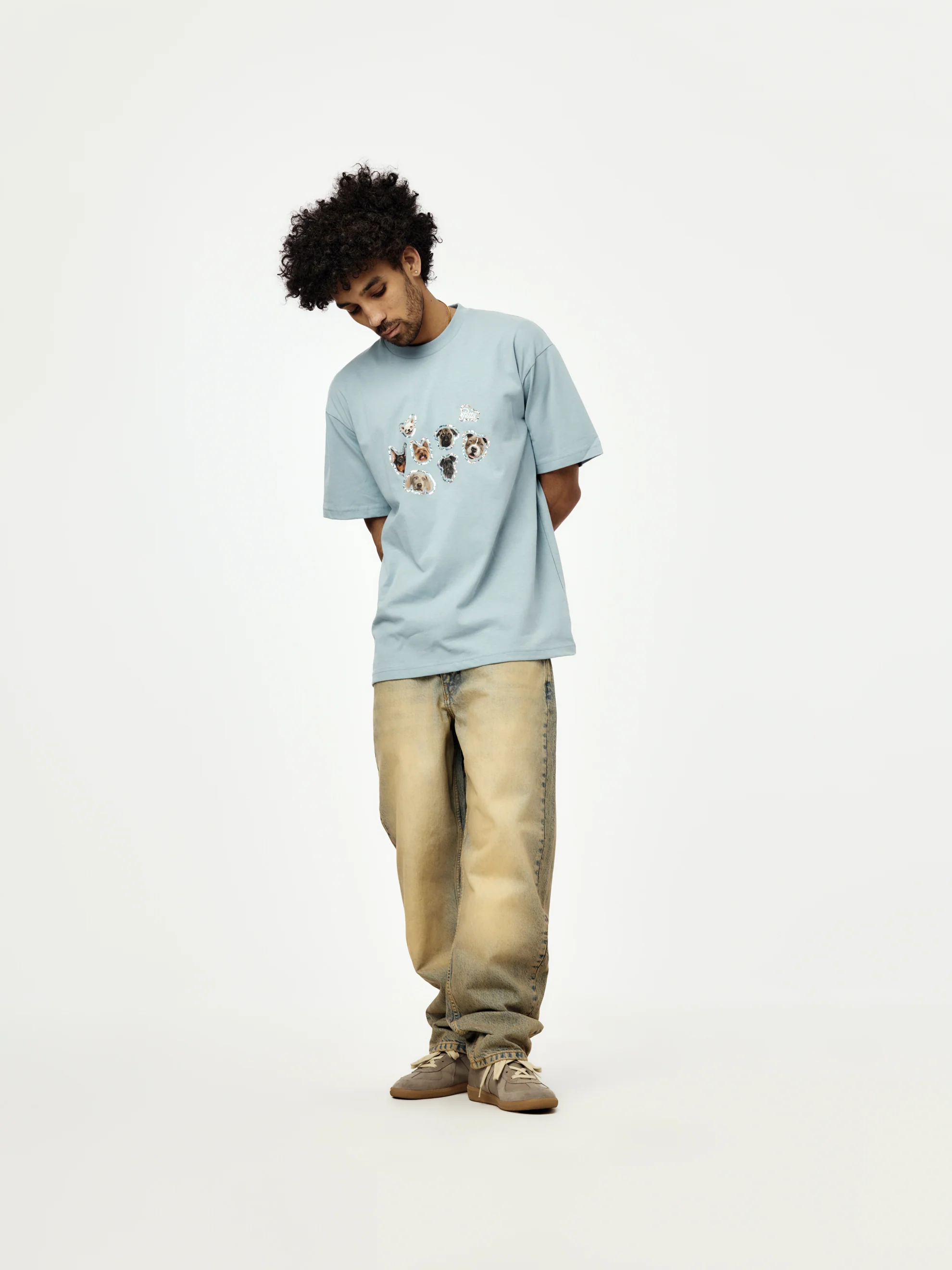 Patta Dogs T-Shirt (Dusty Blue) - Image 4