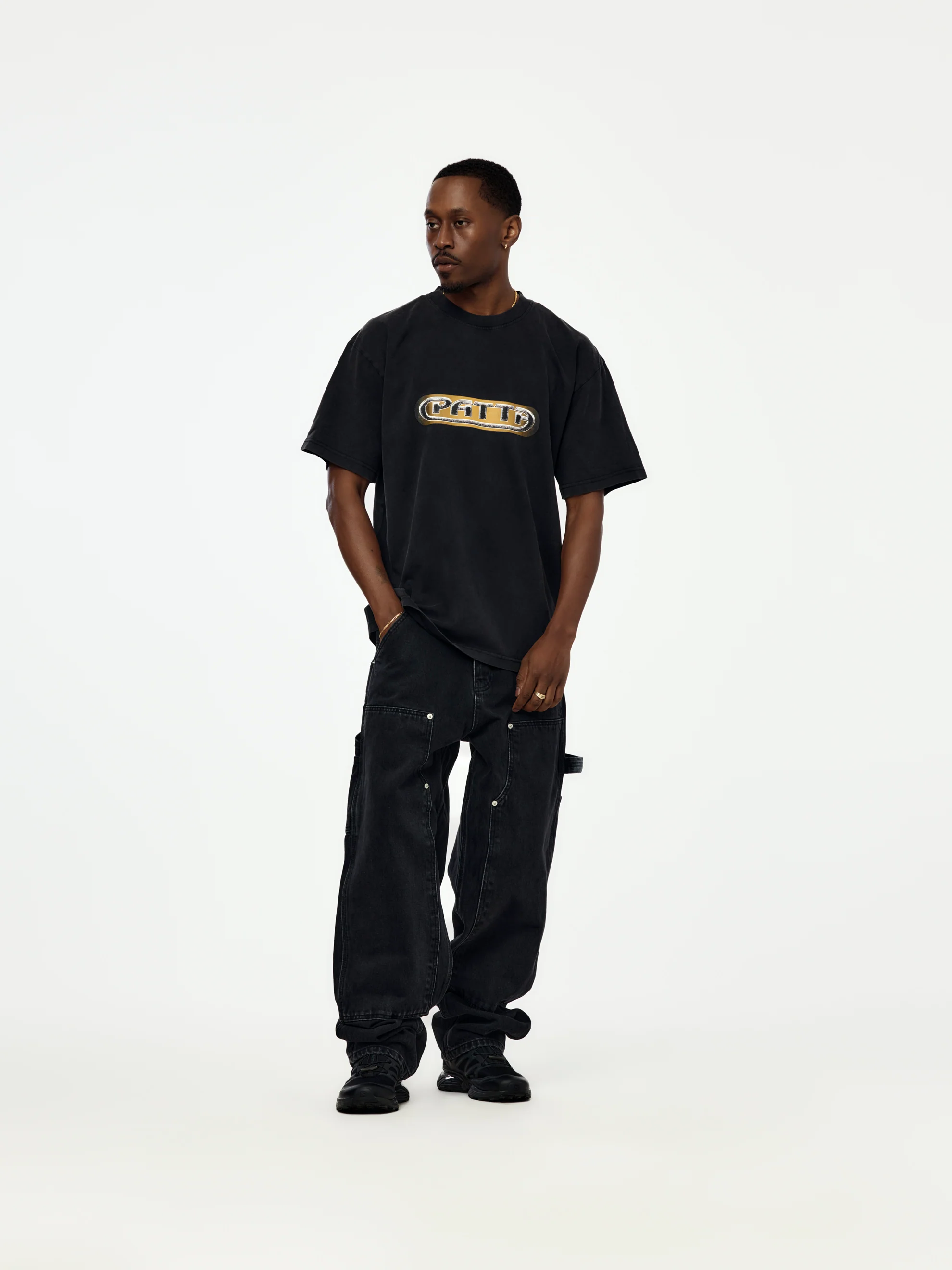 Patta Gilded Acid Washed T-Shirt (Black) - Image 4
