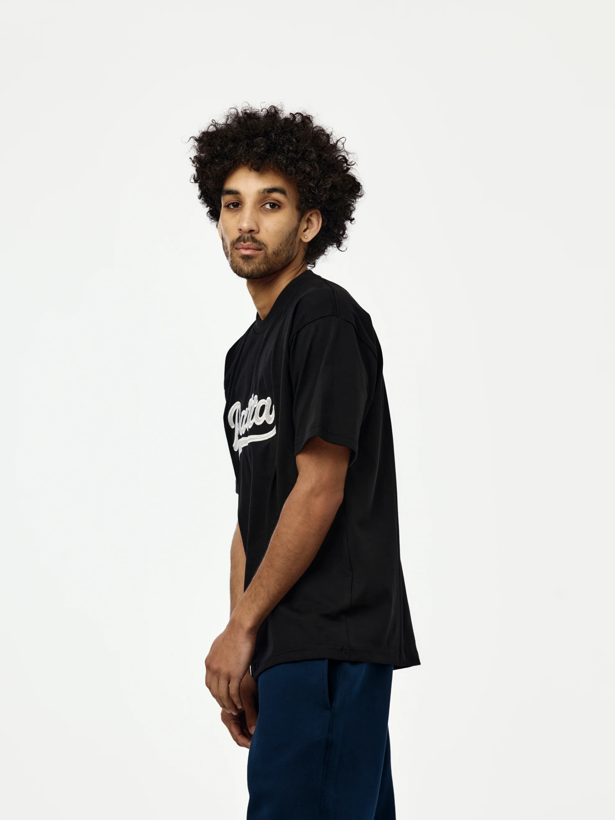 Patta Logo Tail T-Shirt (Black) - Image 2