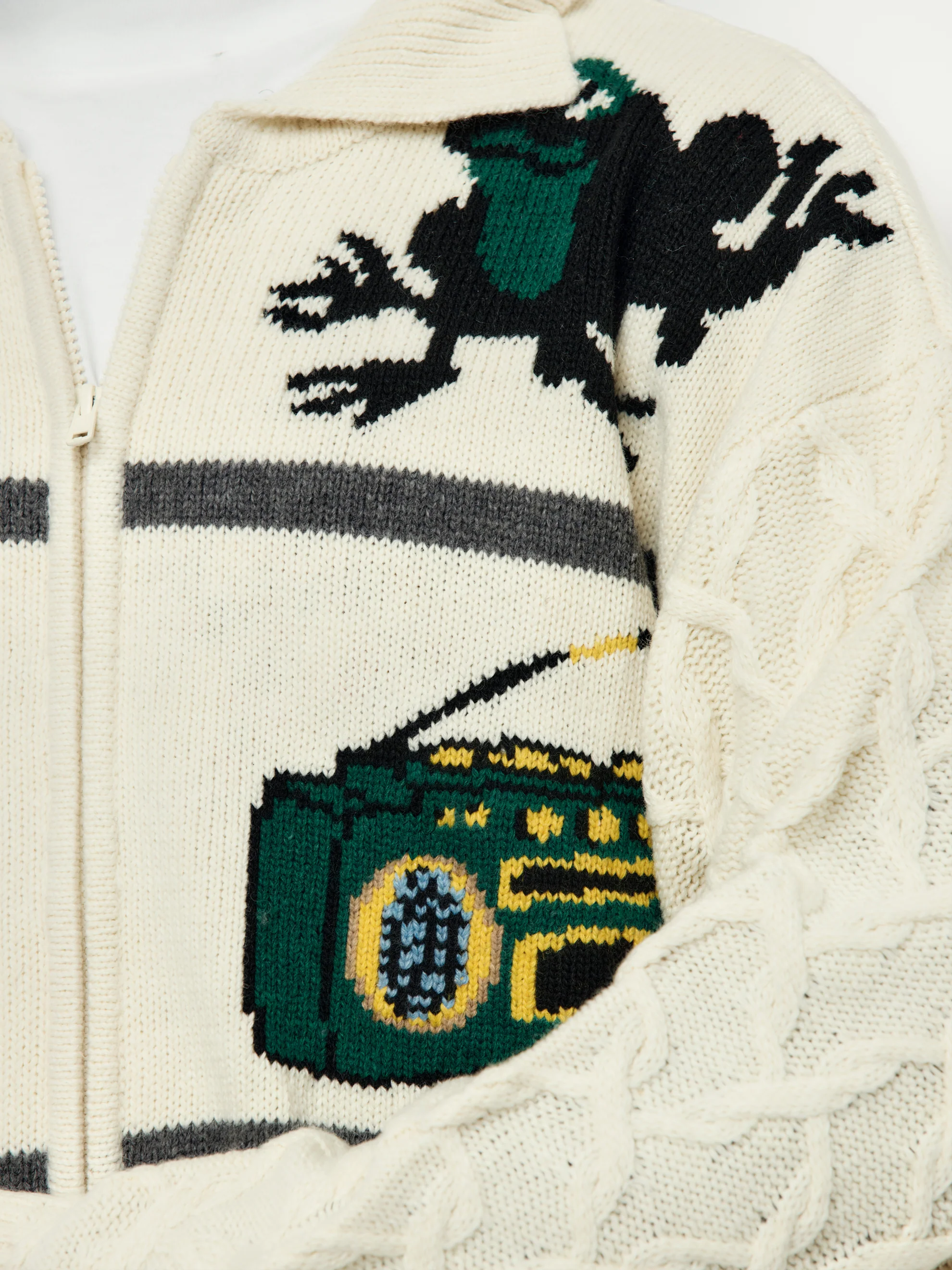Patta Perfect Day Knitted Cardigan (Peyote) - Image 6