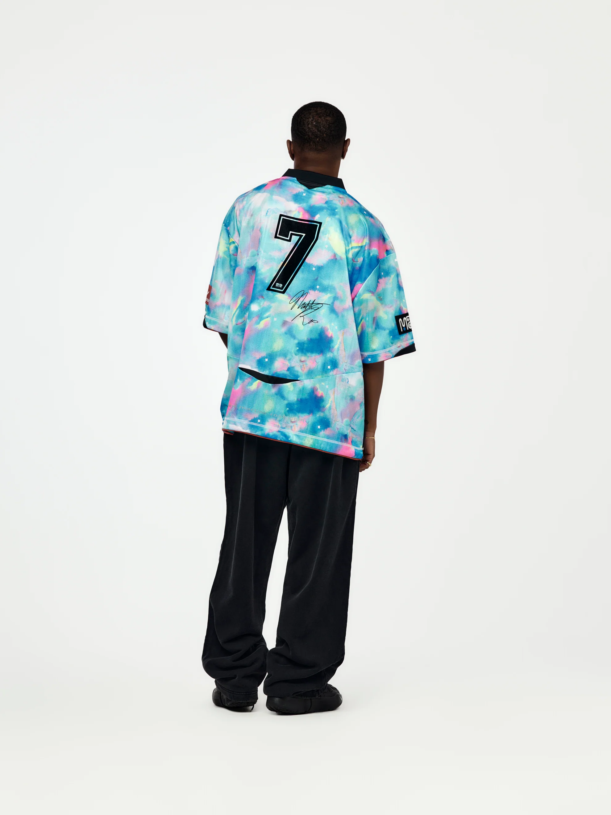 Printed Football Top (Blue) - Image 5