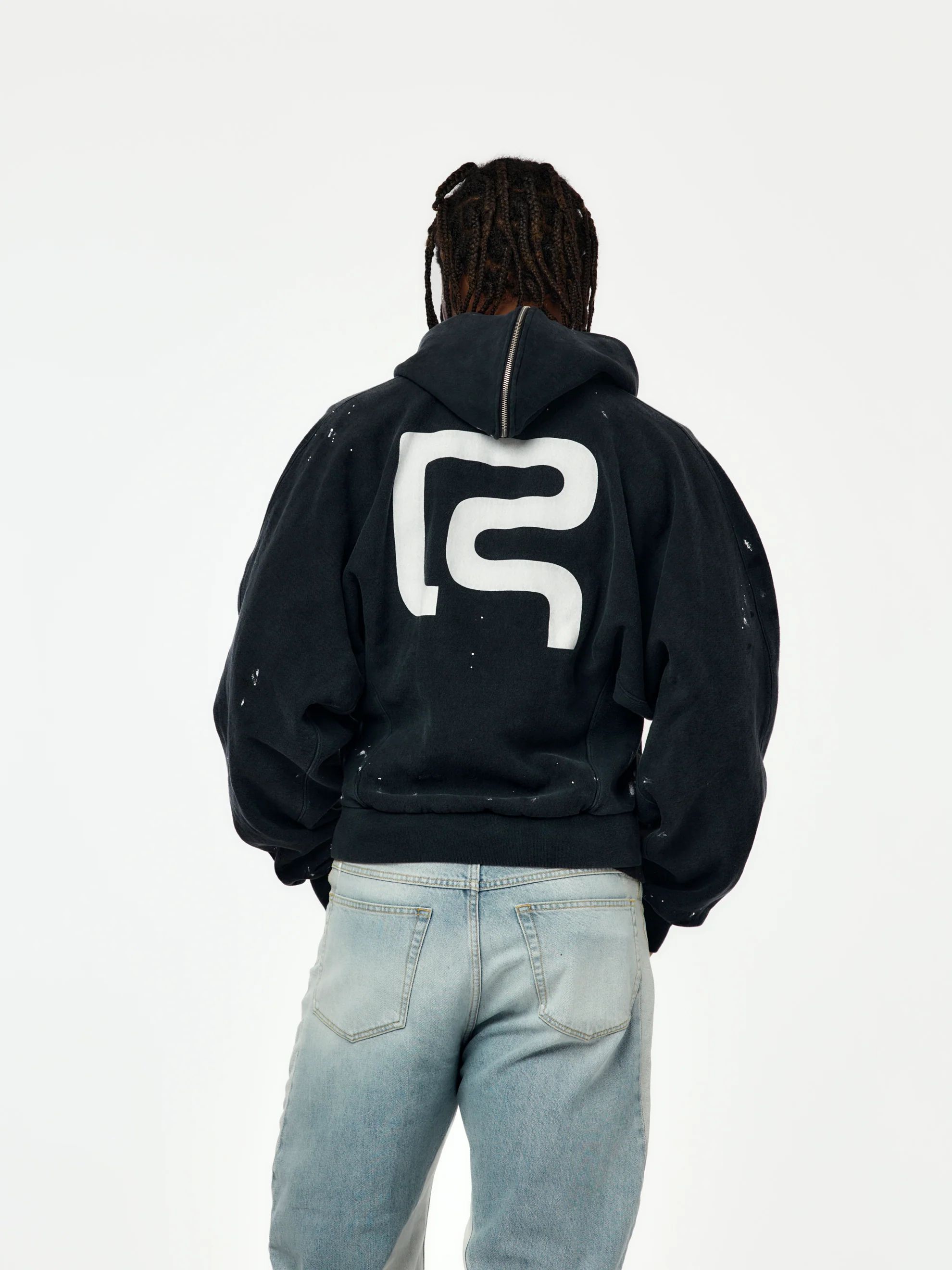 Radical Paper Rose Zip Hoodie (Mechanic Black) - Image 4