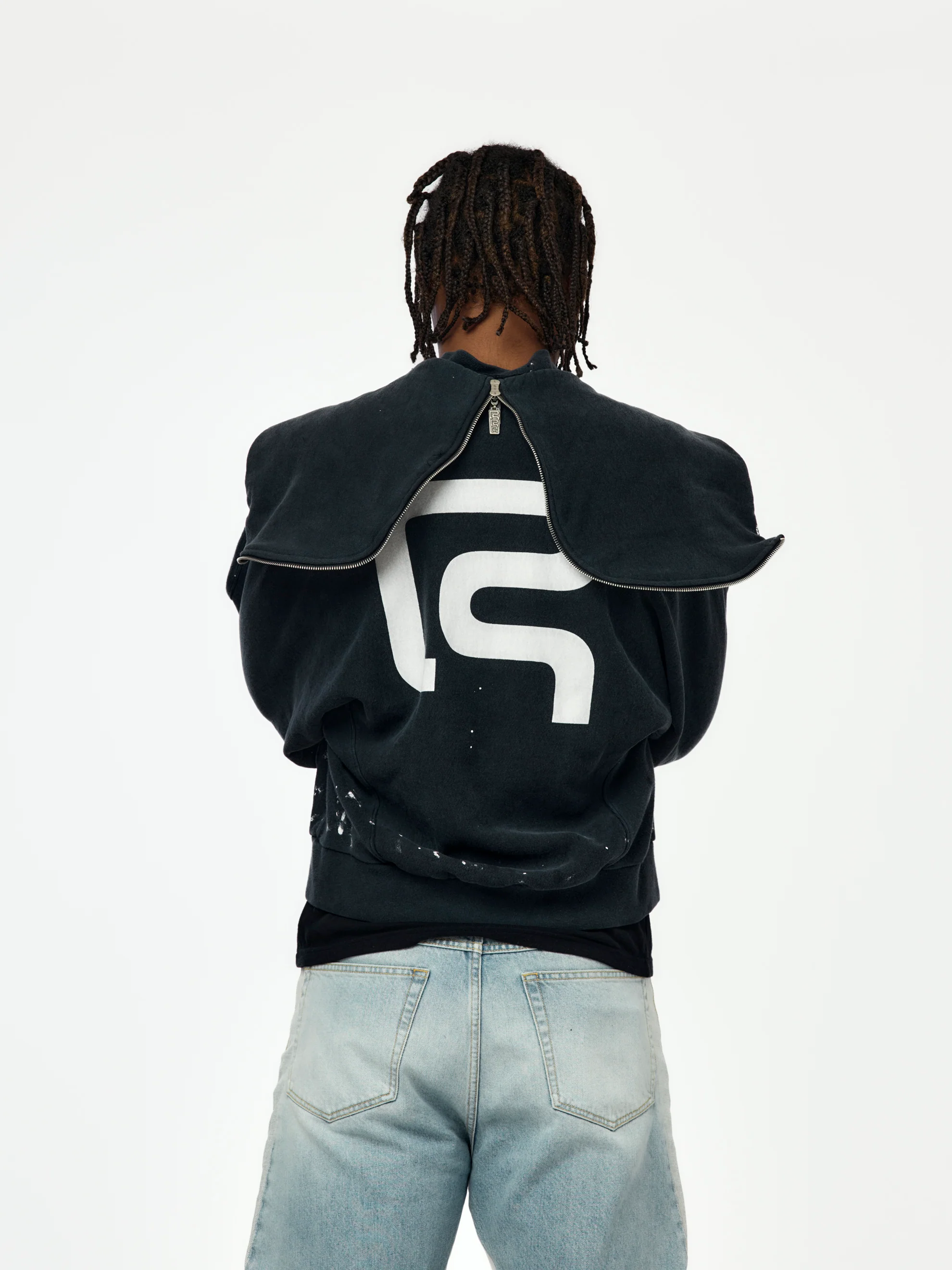 Radical Paper Rose Zip Hoodie (Mechanic Black) - Image 5