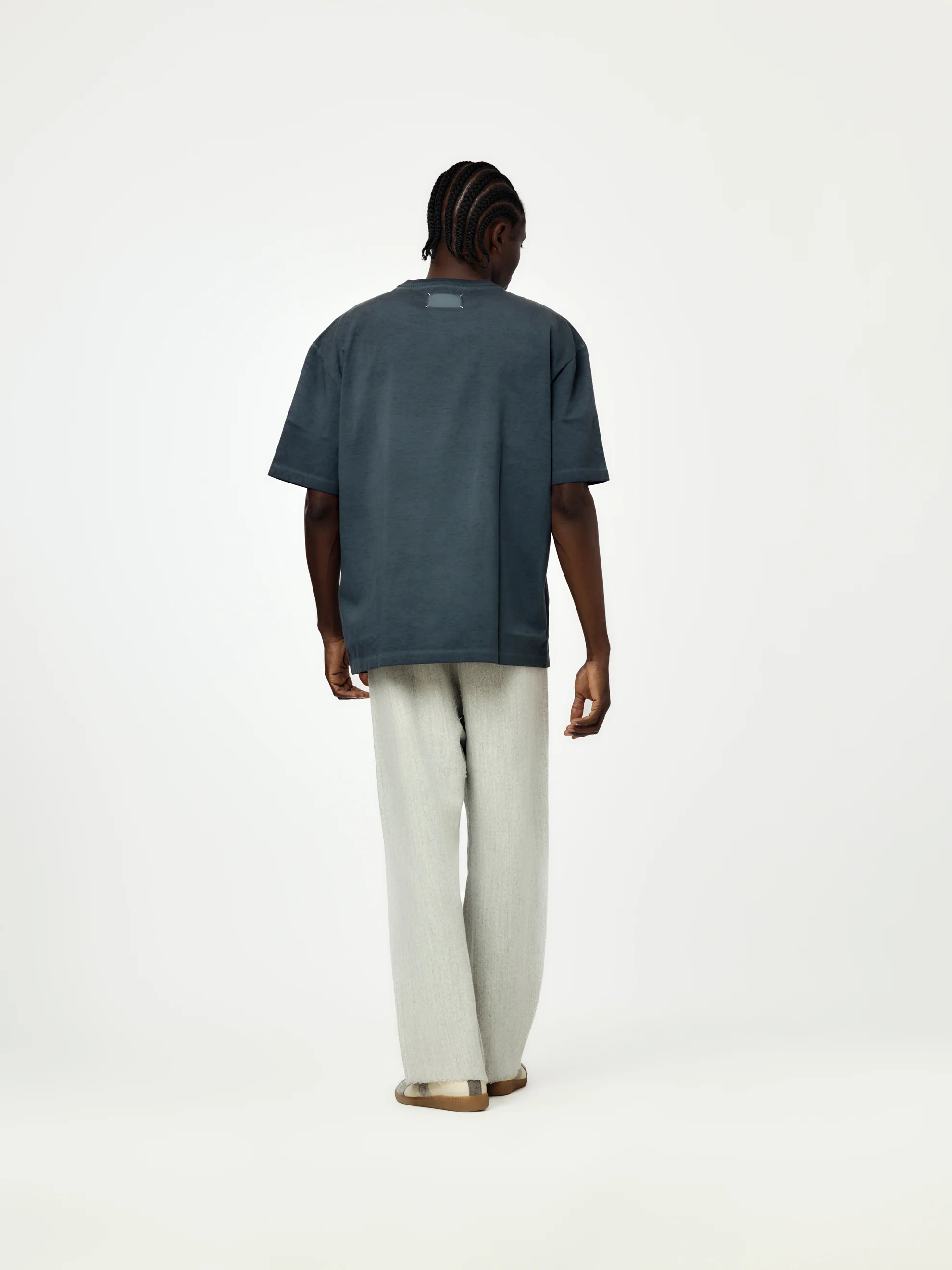Recarded Yarn Fleece Pants (Grey Melange) - Image 5