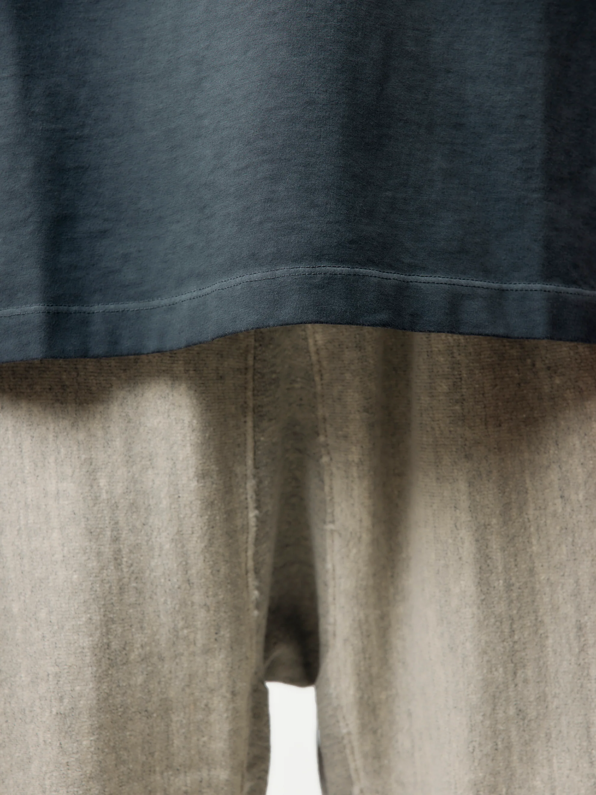 Recarded Yarn Fleece Pants (Grey Melange) - Image 6