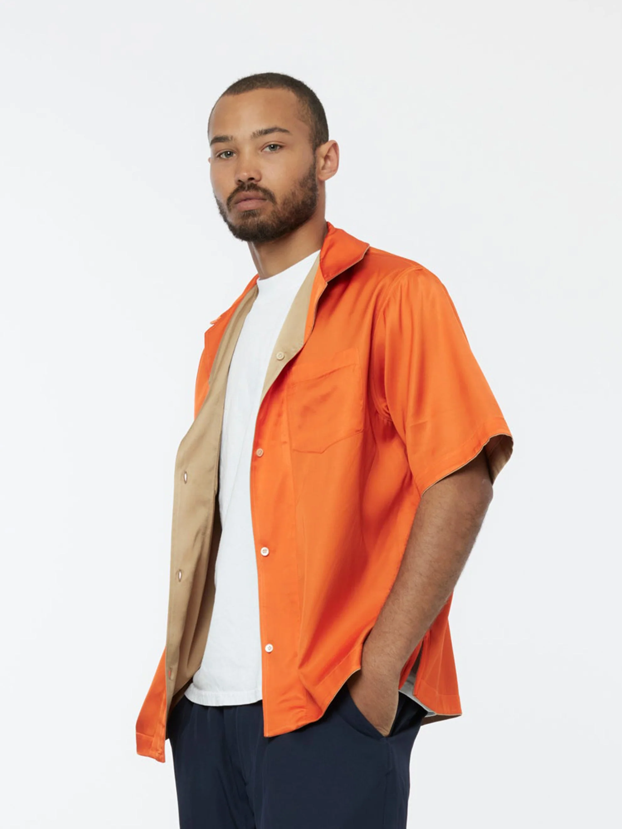 Reversible Camo Shirt (Khaki/Orange) - Image 5