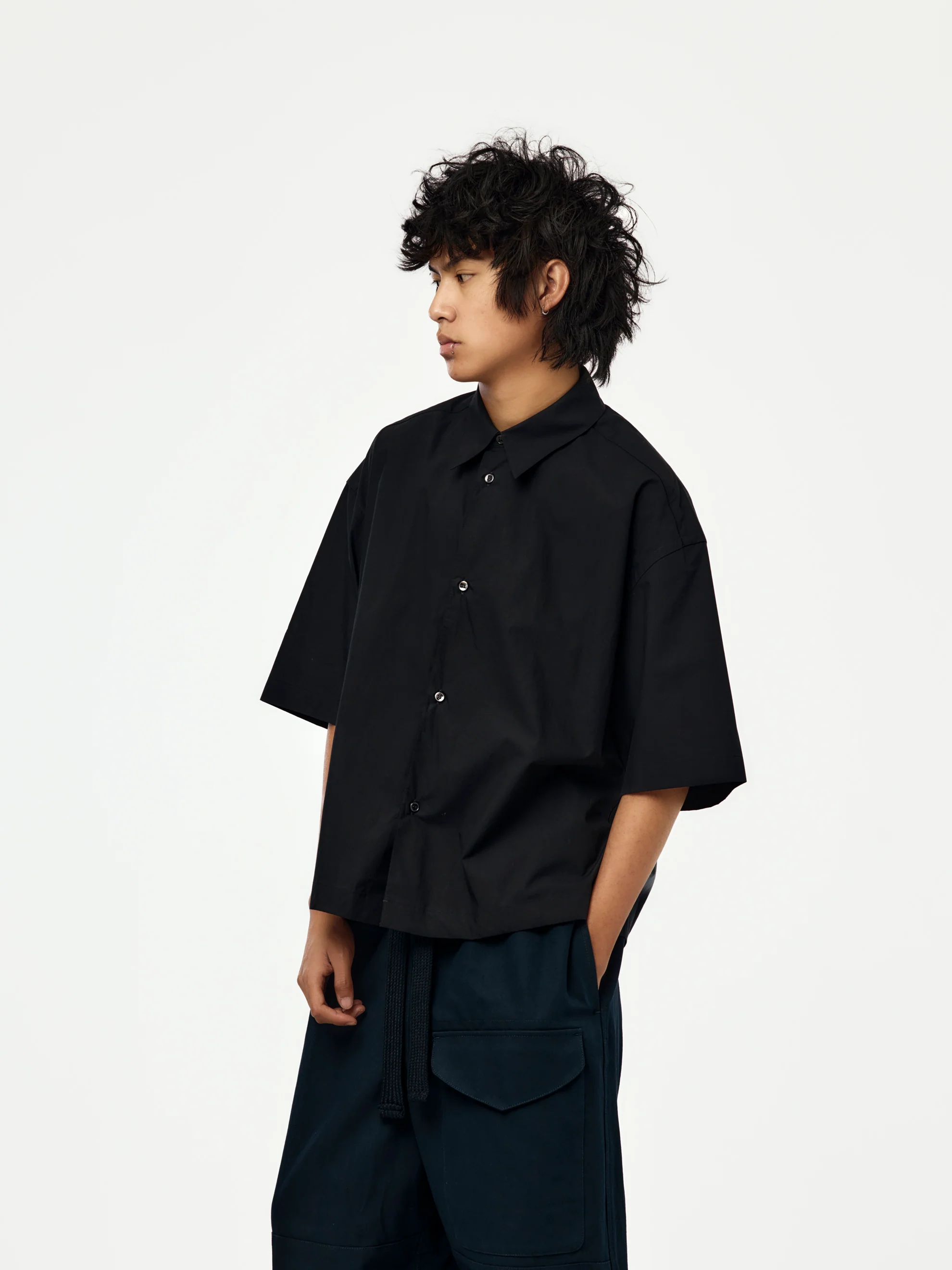 Sanko Short Sleeve Shirt (Darkest Navy) - Image 2