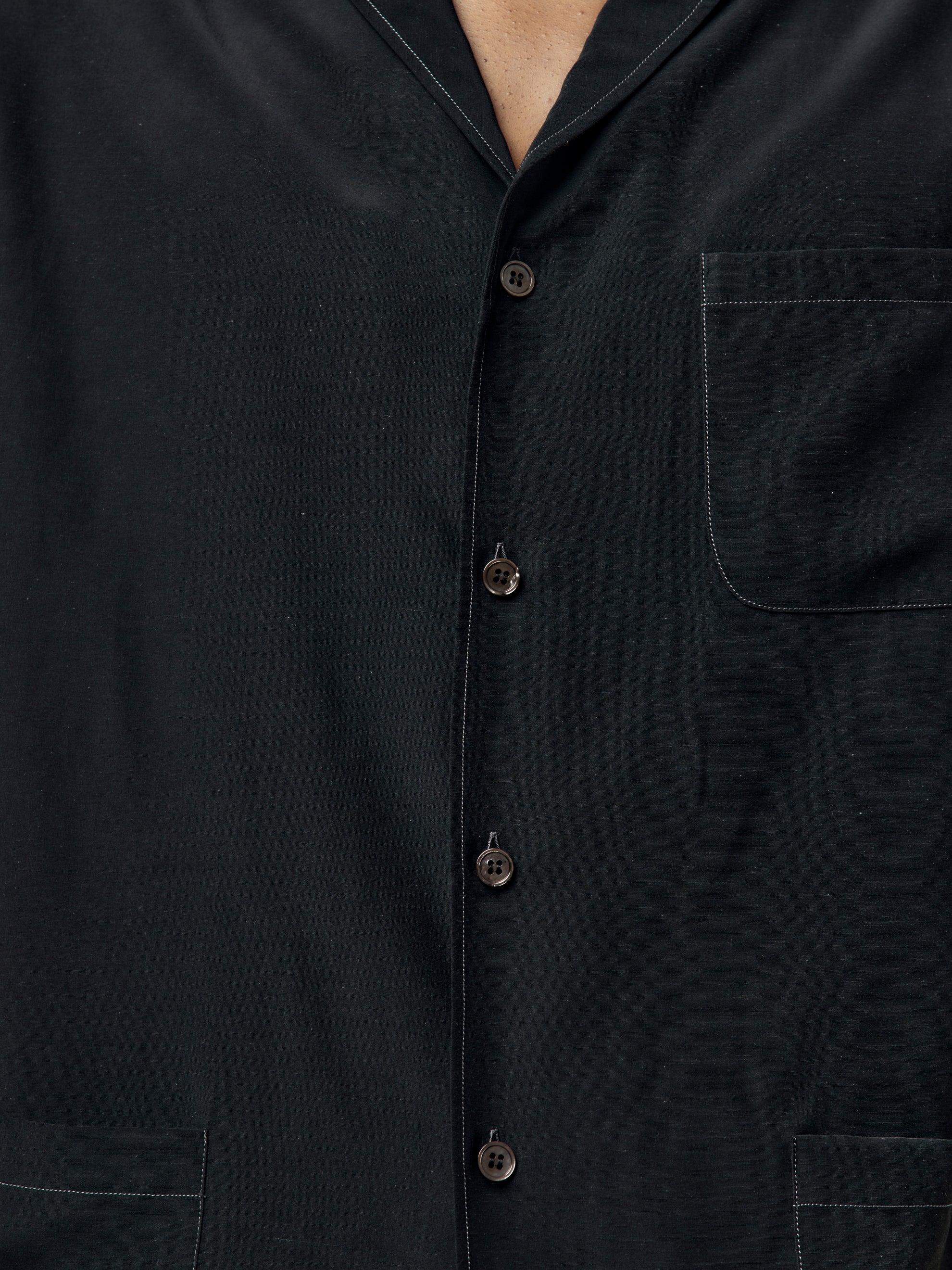 Short-Sleeved Shirt (Black) - Image 6