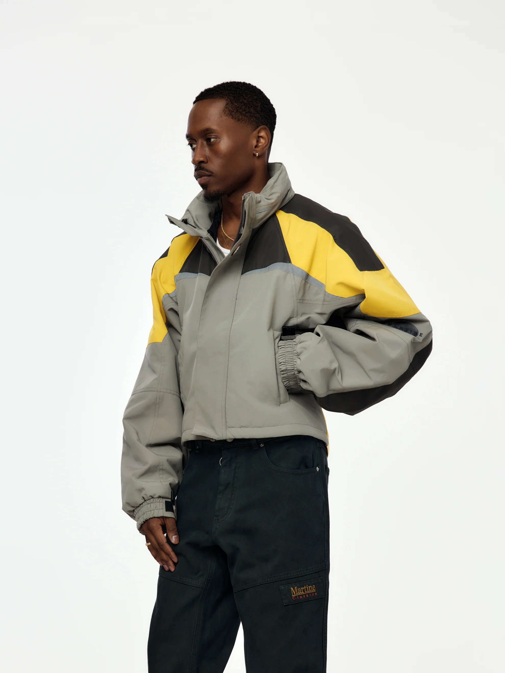 Shrunken Sports Jacket (Grey-Yellow) - Image 2