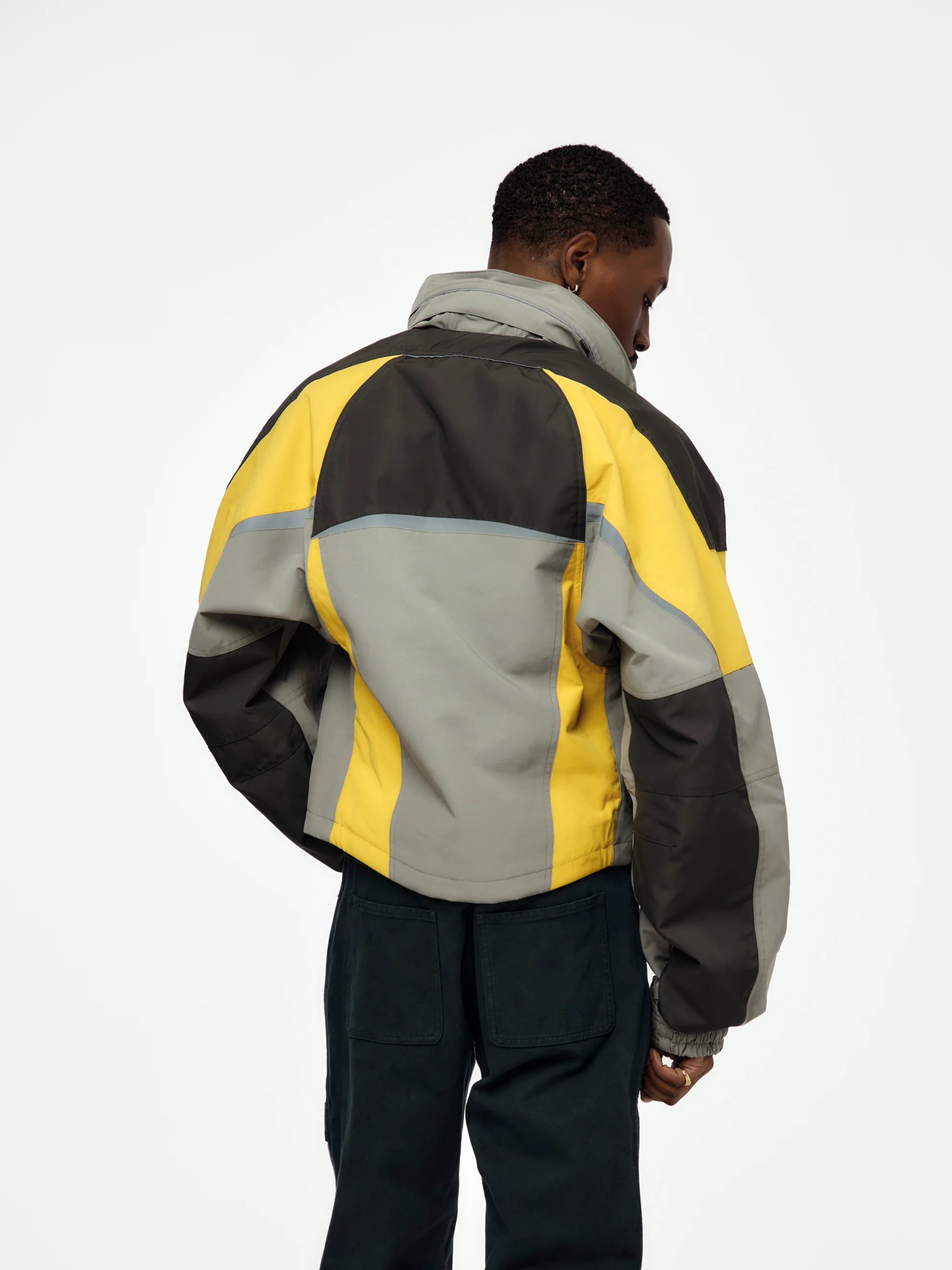 Shrunken Sports Jacket (Grey-Yellow) - Image 3