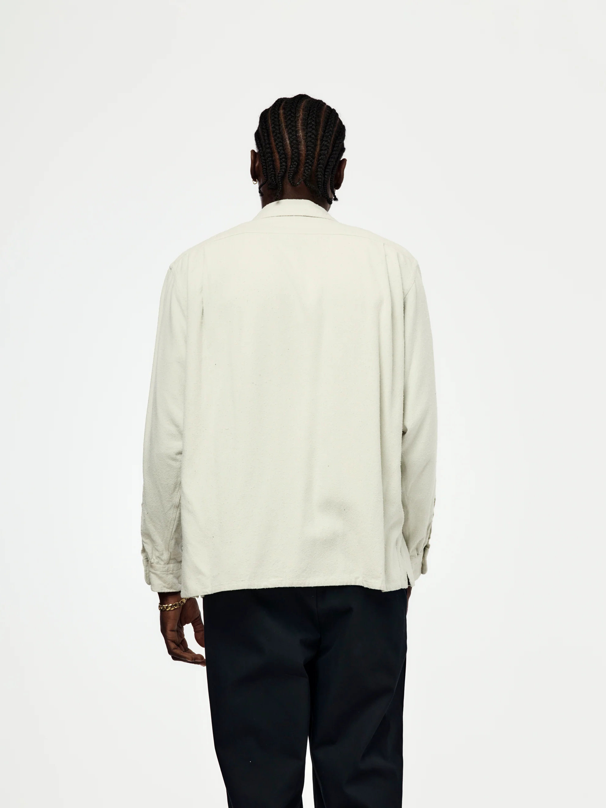 Silk Nep Loop Collar Shirt (ECRU) (SIS) - Image 3
