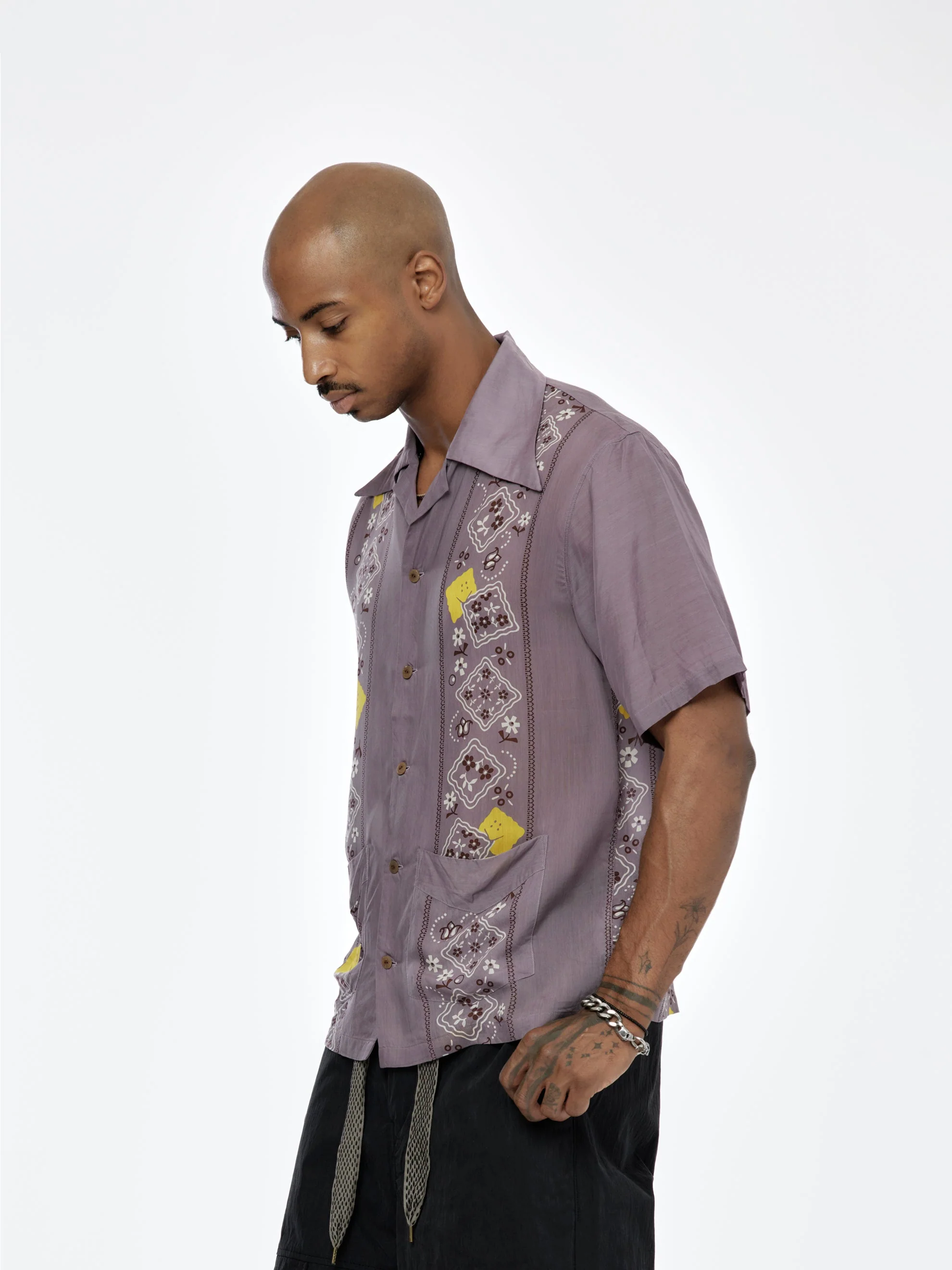 Silk Wrangle Peckish Cuba Shirt (Purple) - Image 2
