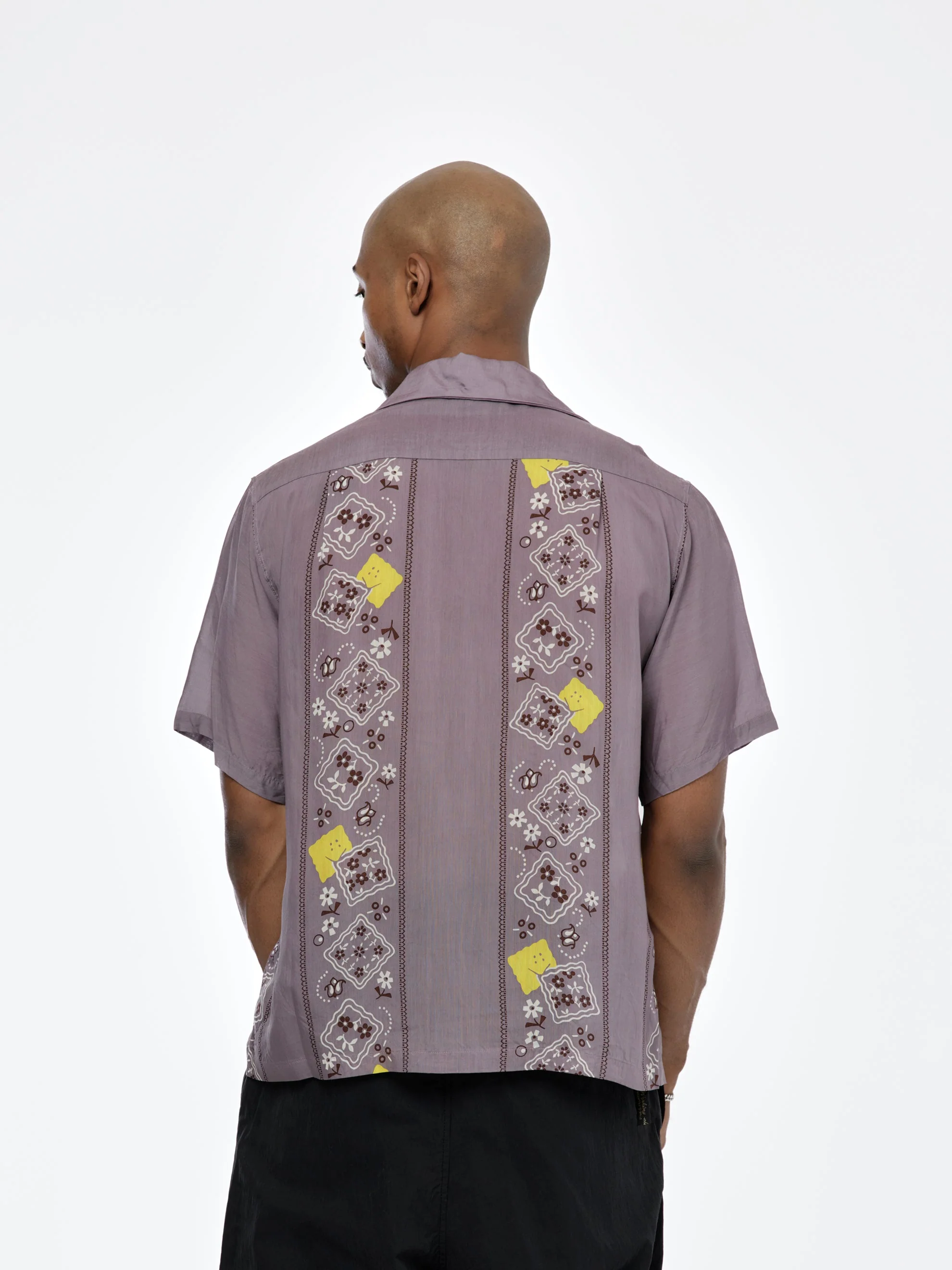 Silk Wrangle Peckish Cuba Shirt (Purple) - Image 3