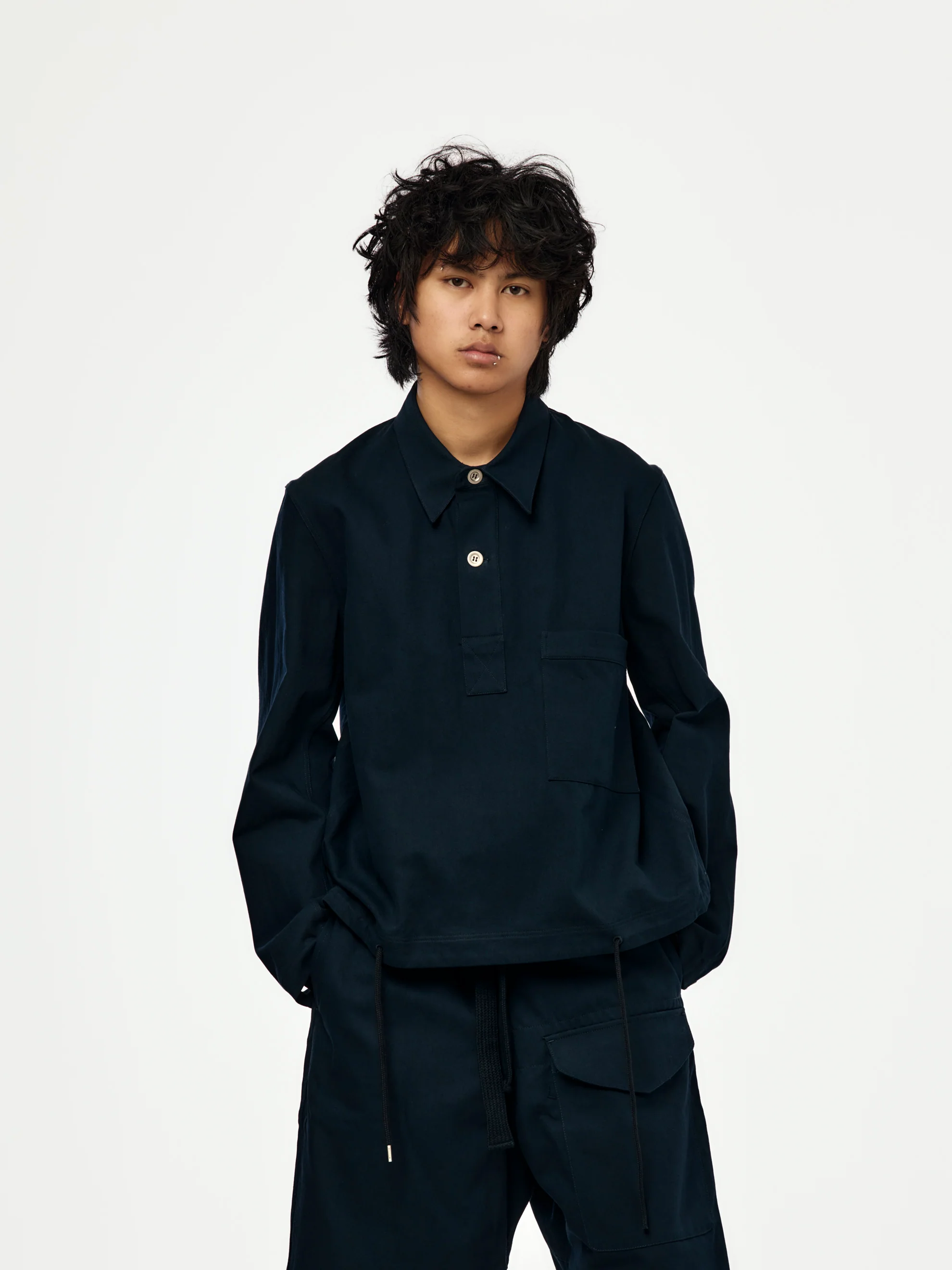 Stowe Drawcord Shirt (Indigo)
