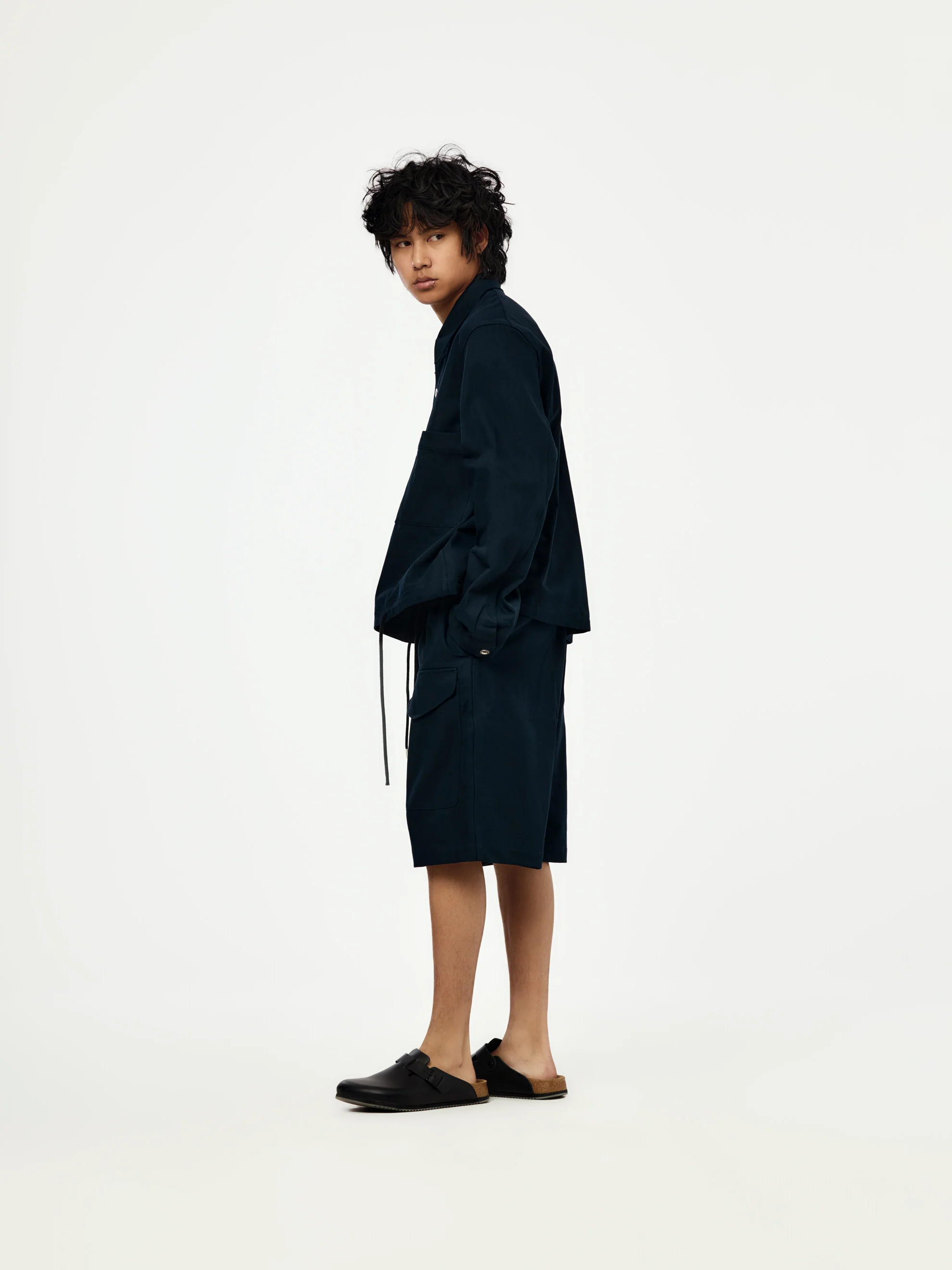Stowe Drawcord Shirt (Indigo) - Image 5