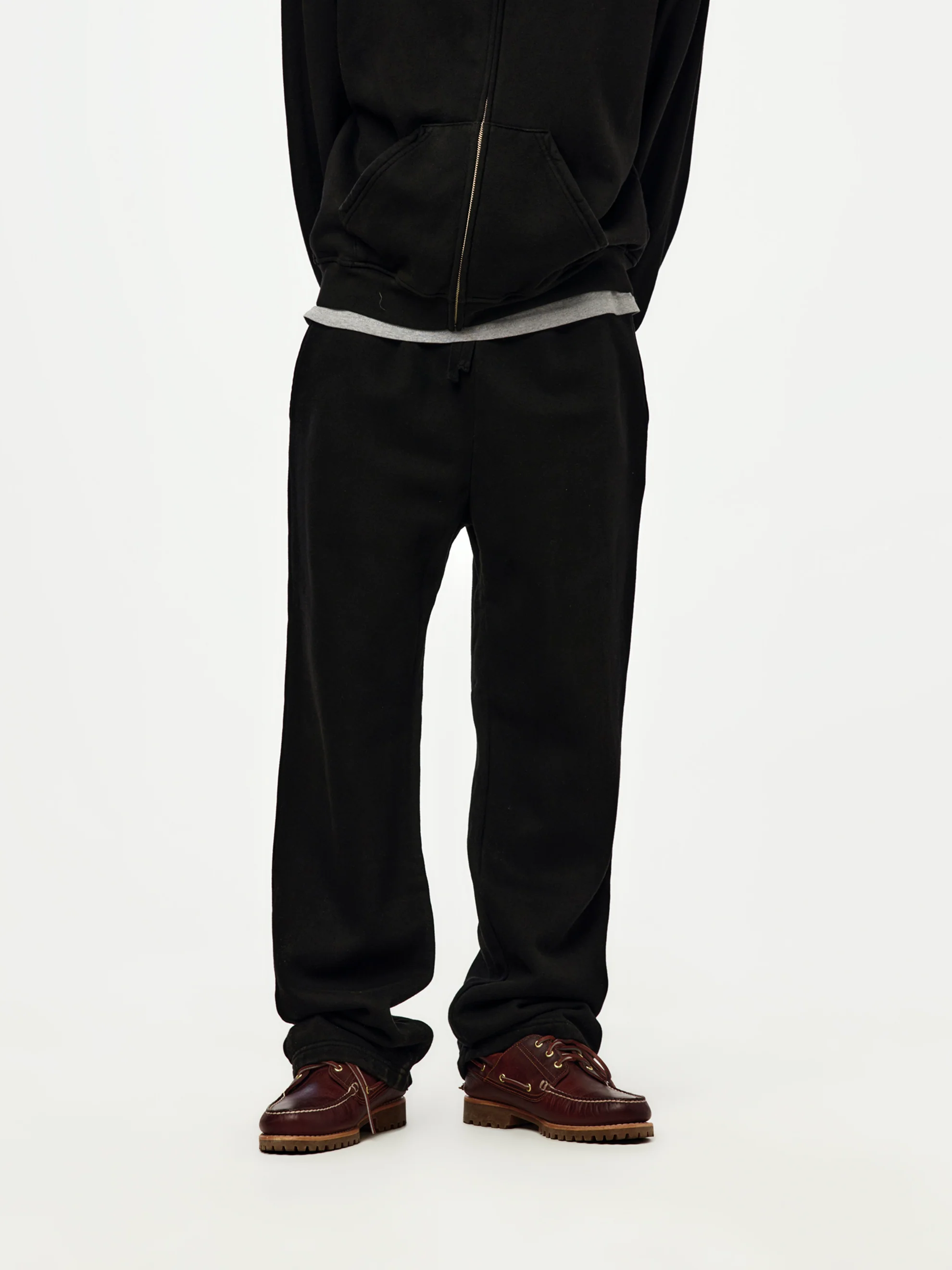 straight leg sweatpants (black)