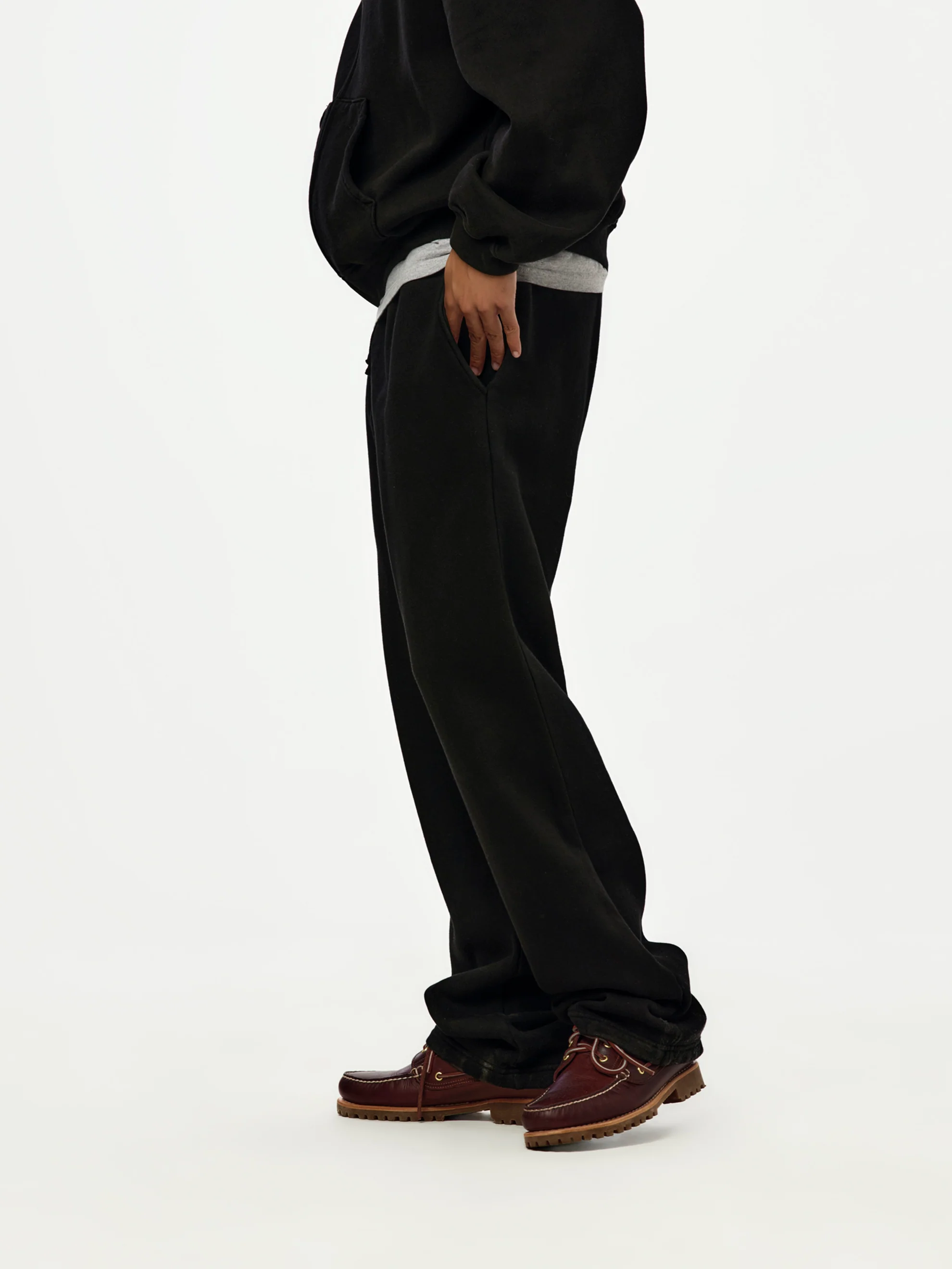 straight leg sweatpants (black) - Image 2
