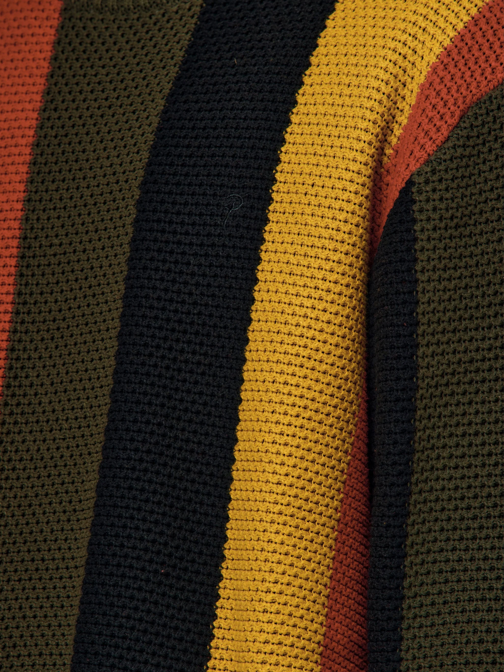 Striped Honeycomb Knitted Sweater (Multi) - Image 6