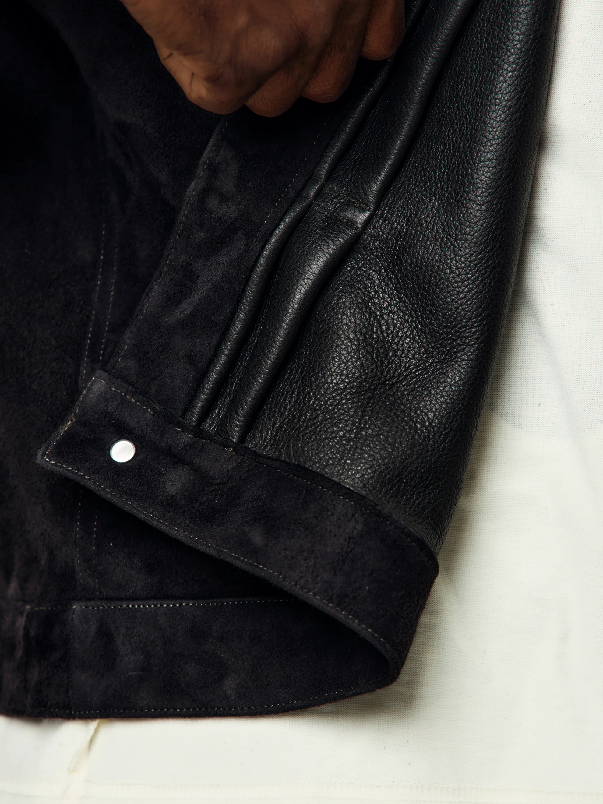 Suede Leather 1st Type Jacket (Black) - Image 7