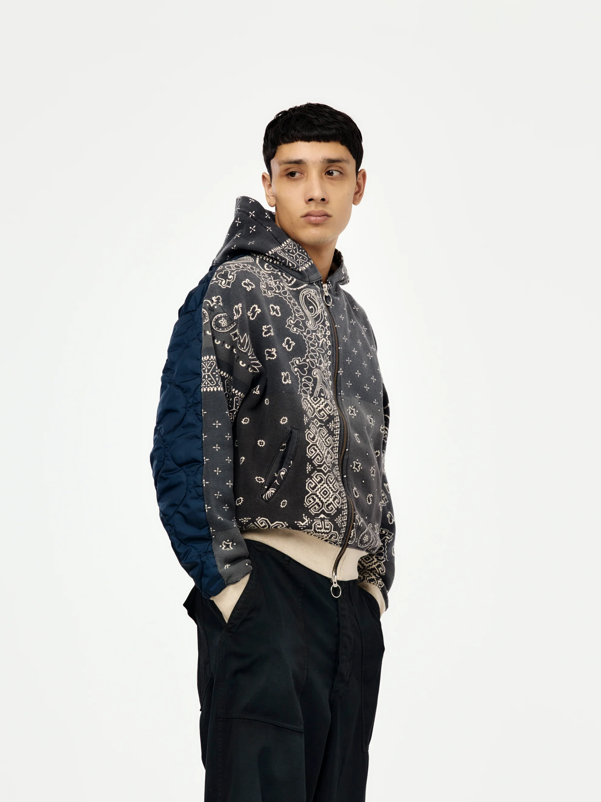 SWT Knit Bandana BIVOUAC Hooded Blouson (Black) - Image 2