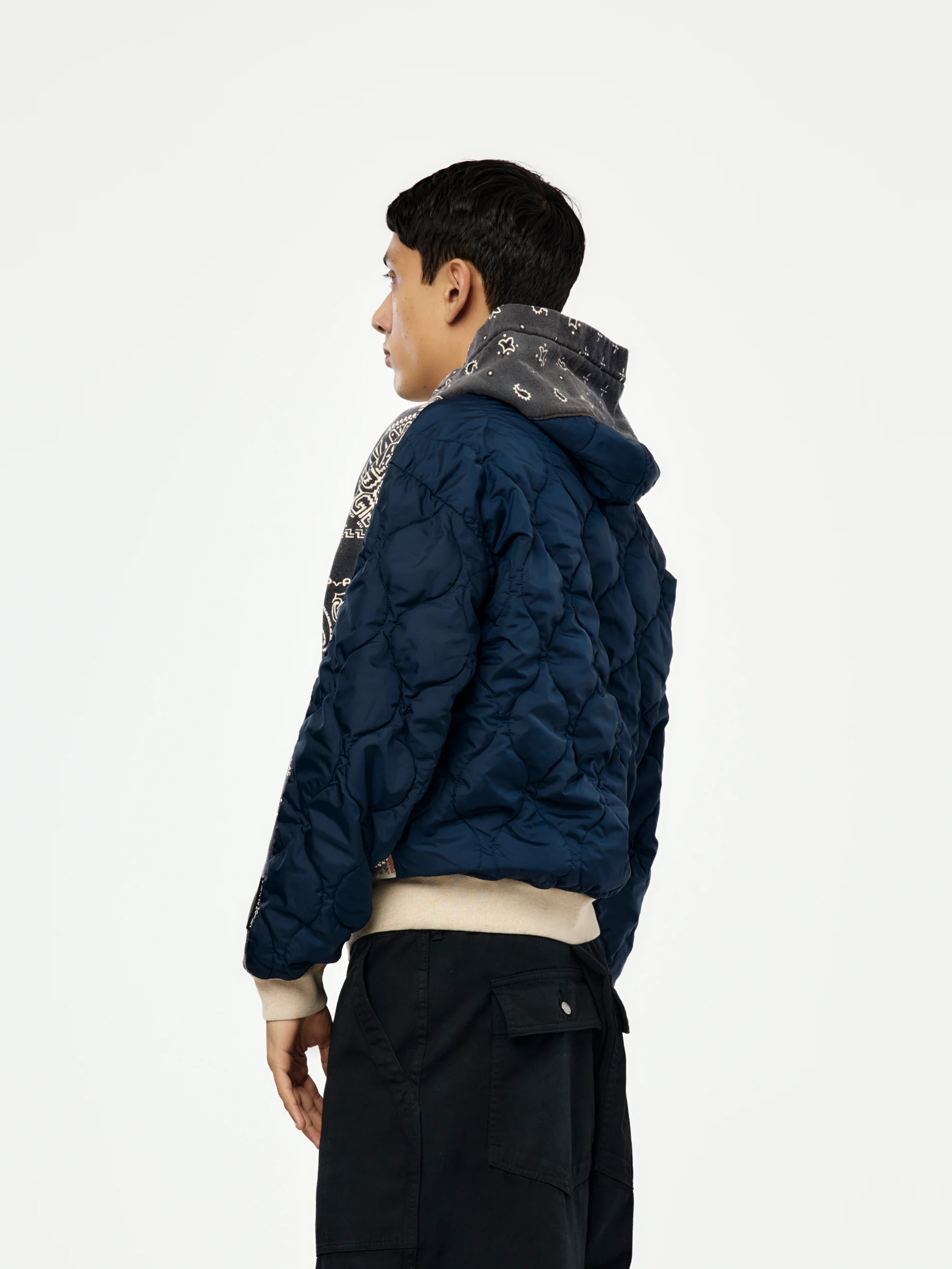 SWT Knit Bandana BIVOUAC Hooded Blouson (Black) - Image 3