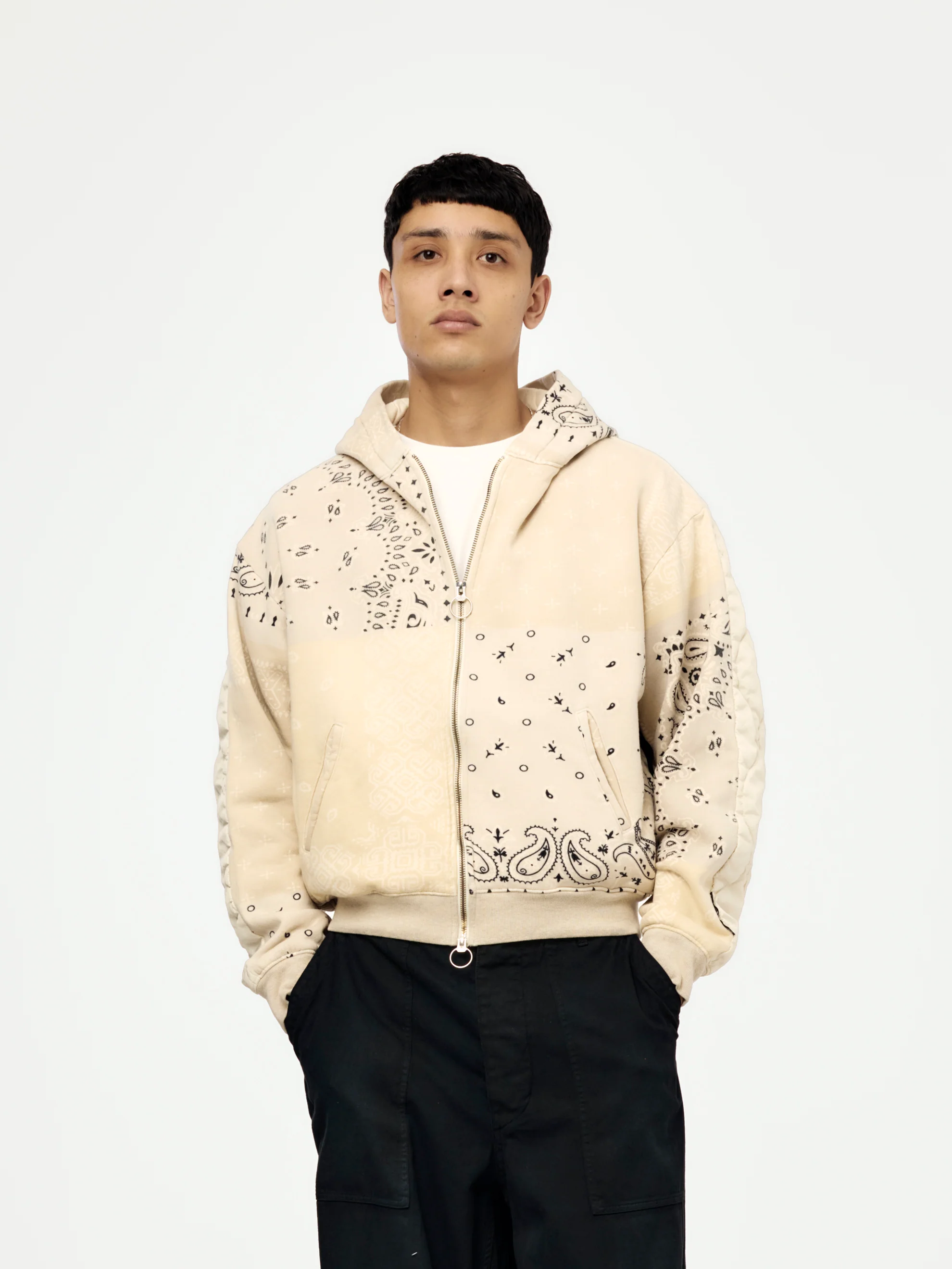 SWT Knit Bandana BIVOUAC Hooded Blouson (Ecru)
