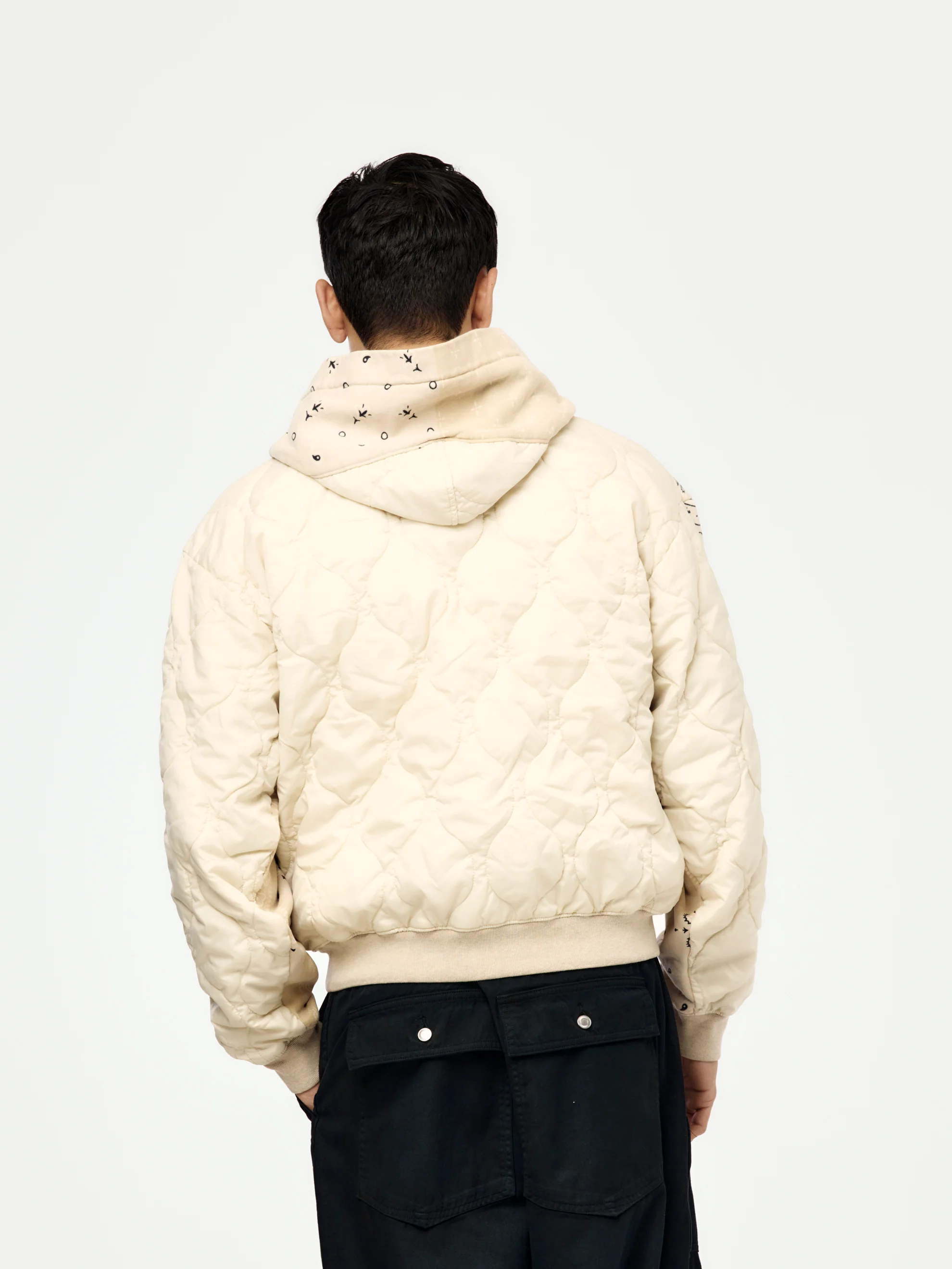 SWT Knit Bandana BIVOUAC Hooded Blouson (Ecru) - Image 3