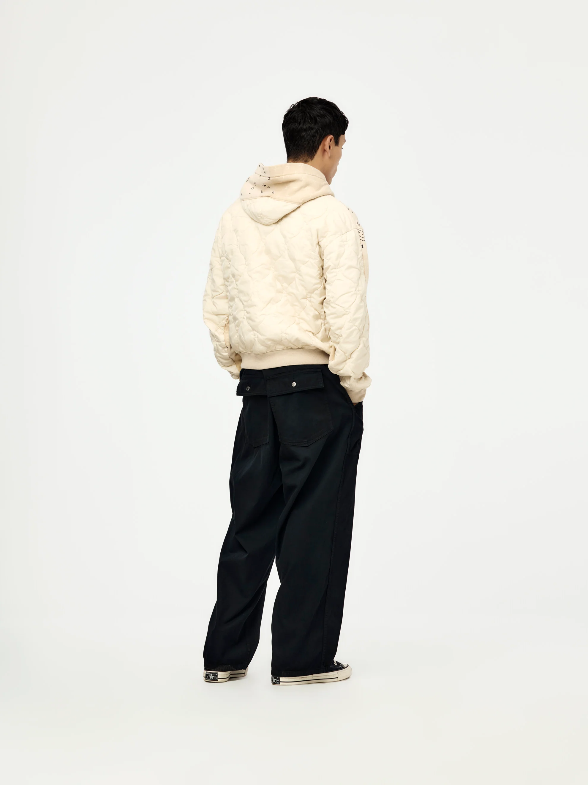 SWT Knit Bandana BIVOUAC Hooded Blouson (Ecru) - Image 5