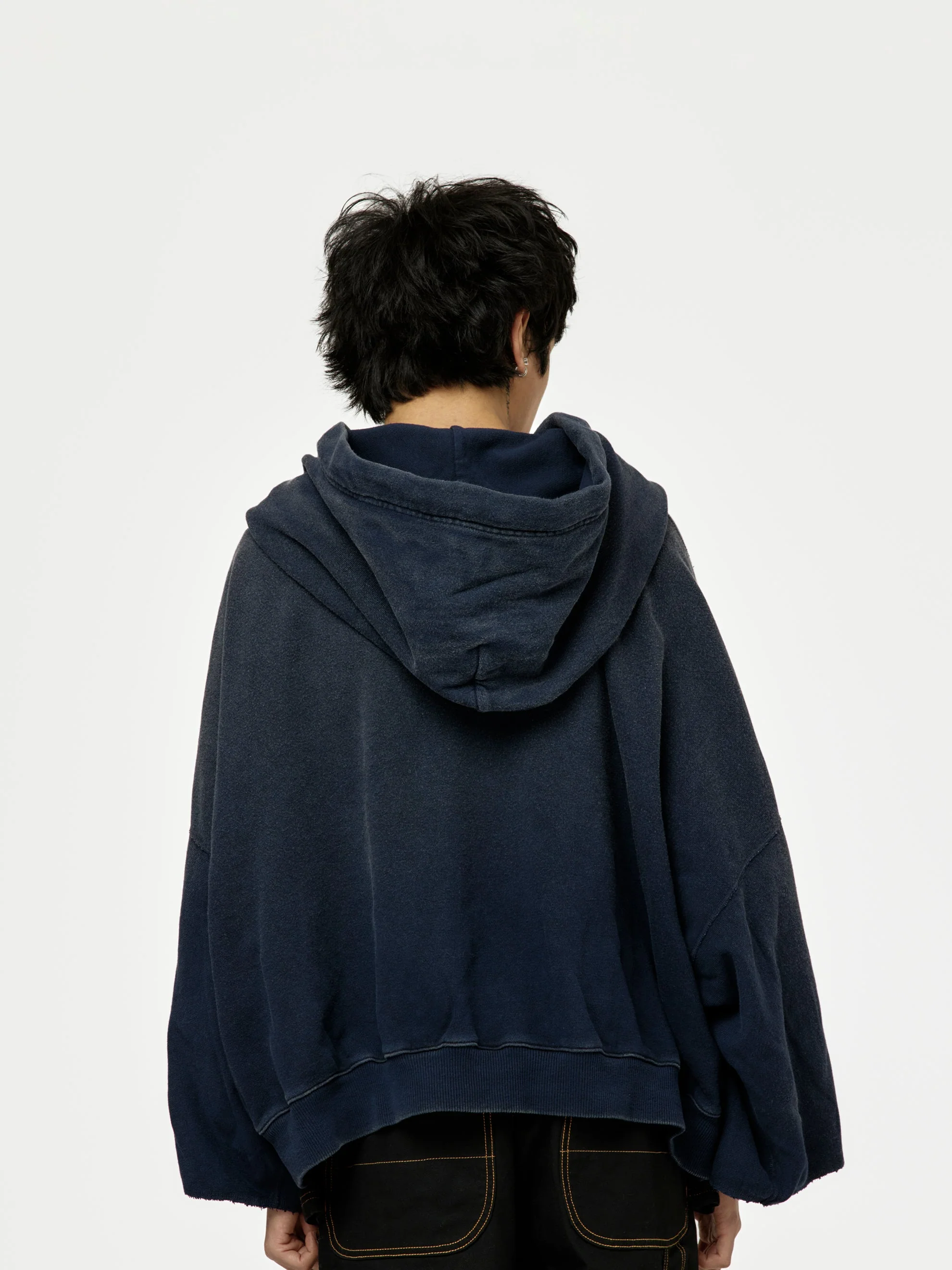 SWT Knit DEVIL Hoodie (Kapital Embroidery) (Navy) - Image 3