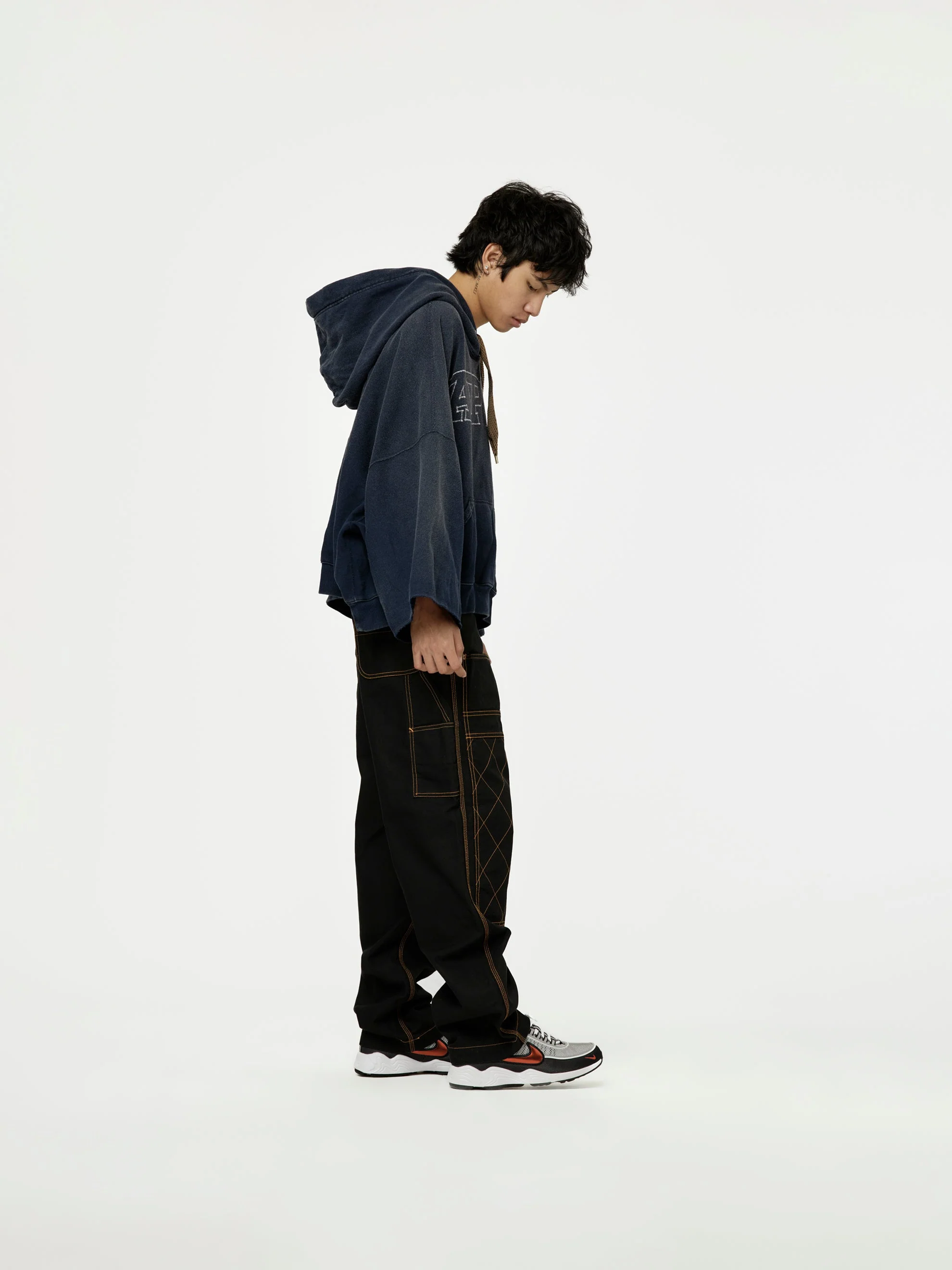 SWT Knit DEVIL Hoodie (Kapital Embroidery) (Navy) - Image 5