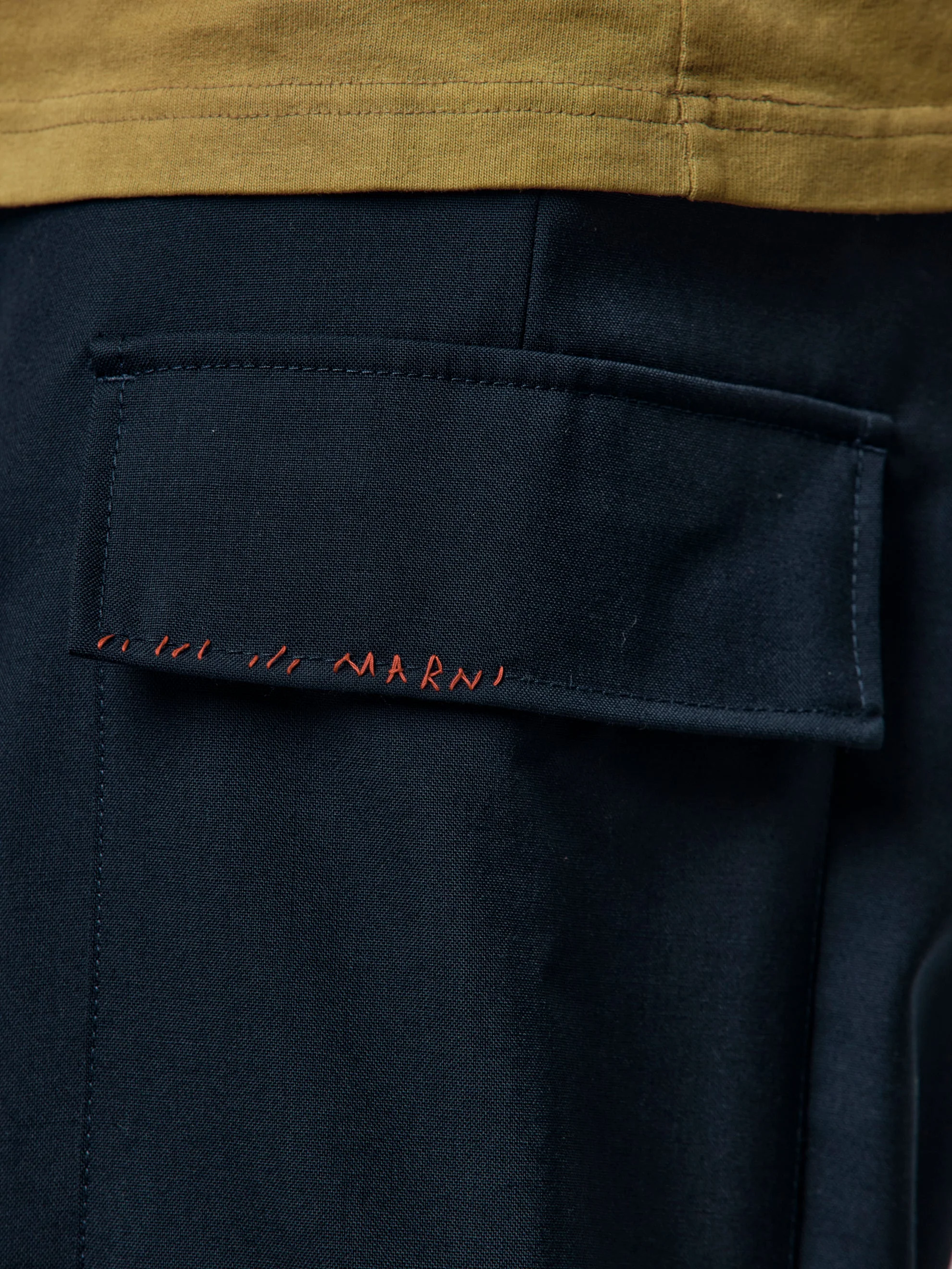 Tropical Wool Straight Leg Pants (Blublack) - Image 7