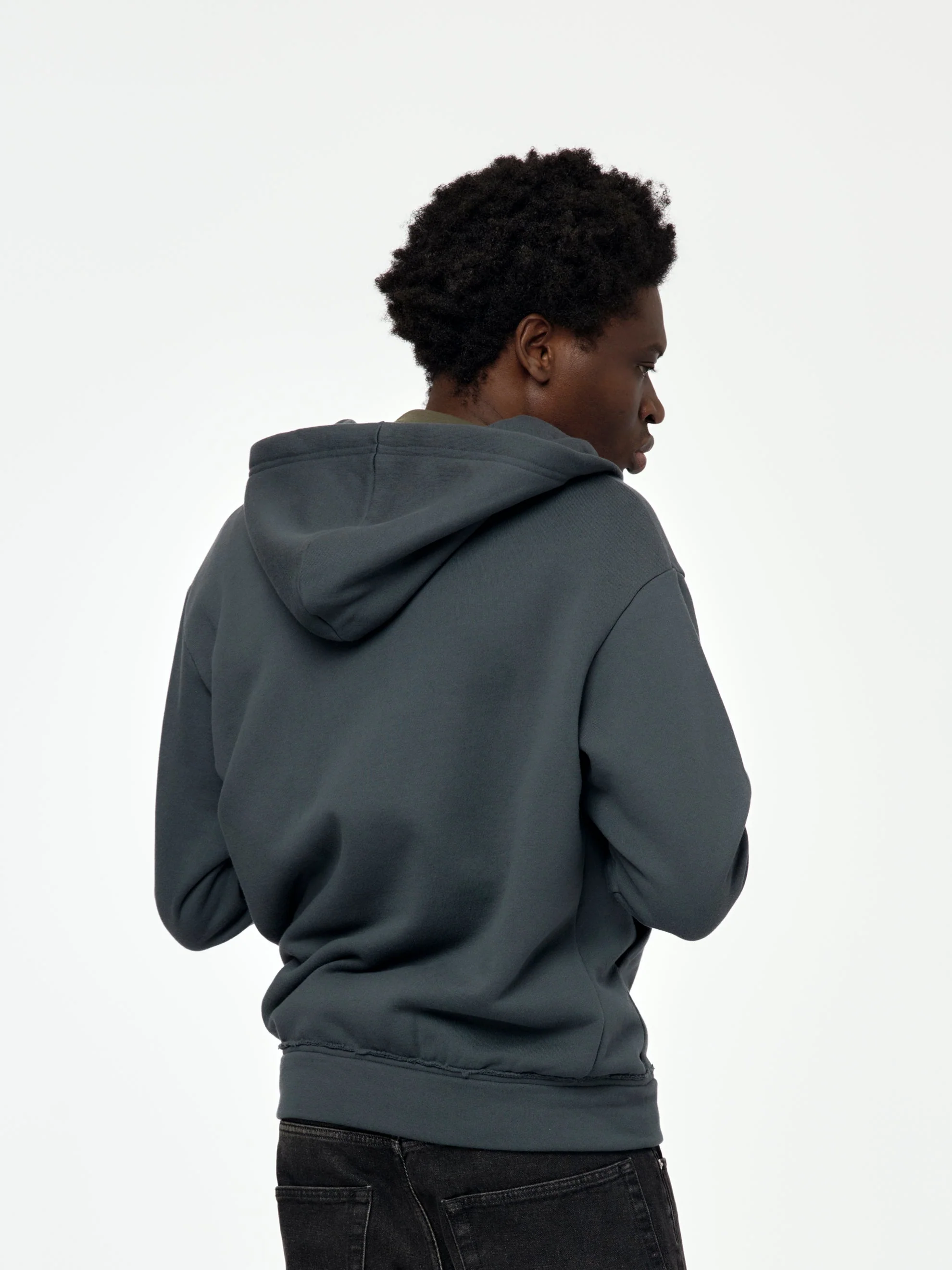 Twisted Zip-Up Hoodie (Charcoal) - Image 3