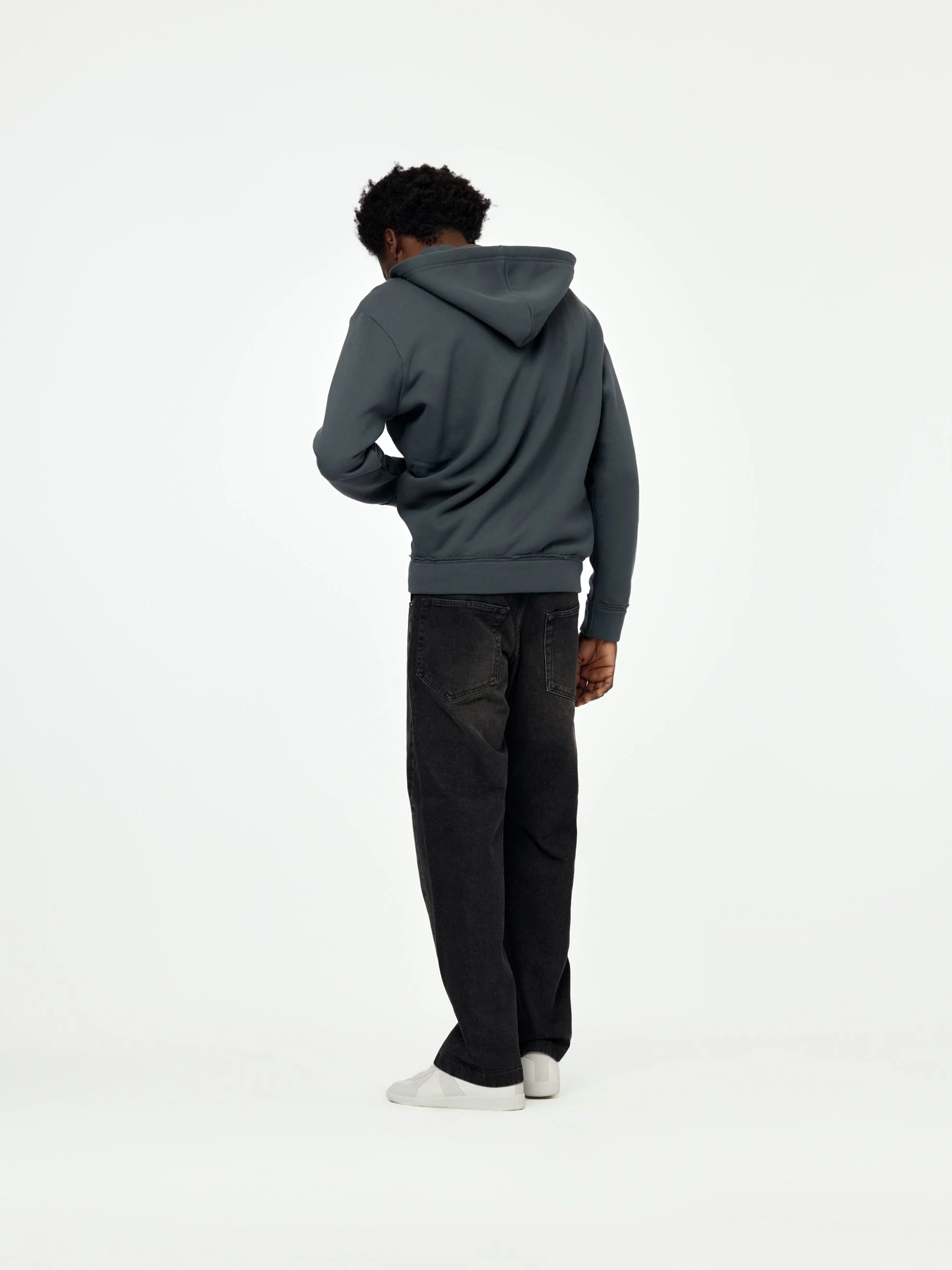 Twisted Zip-Up Hoodie (Charcoal) - Image 5