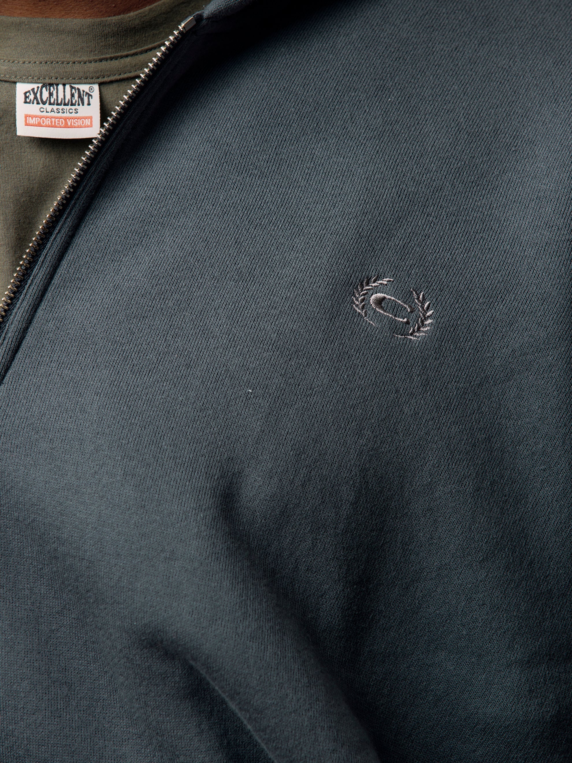 Twisted Zip-Up Hoodie (Charcoal) - Image 6