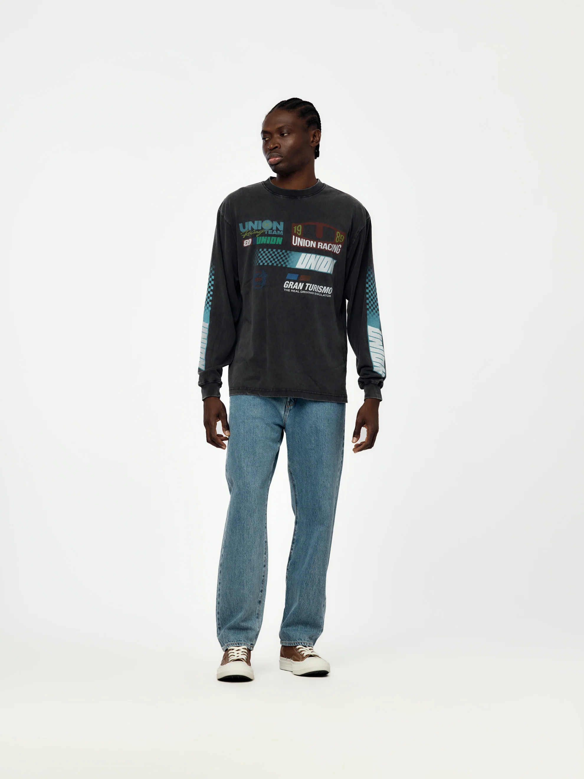 Union x Gran Turismo L/S T-Shirt (Vintage Black) - Image 4