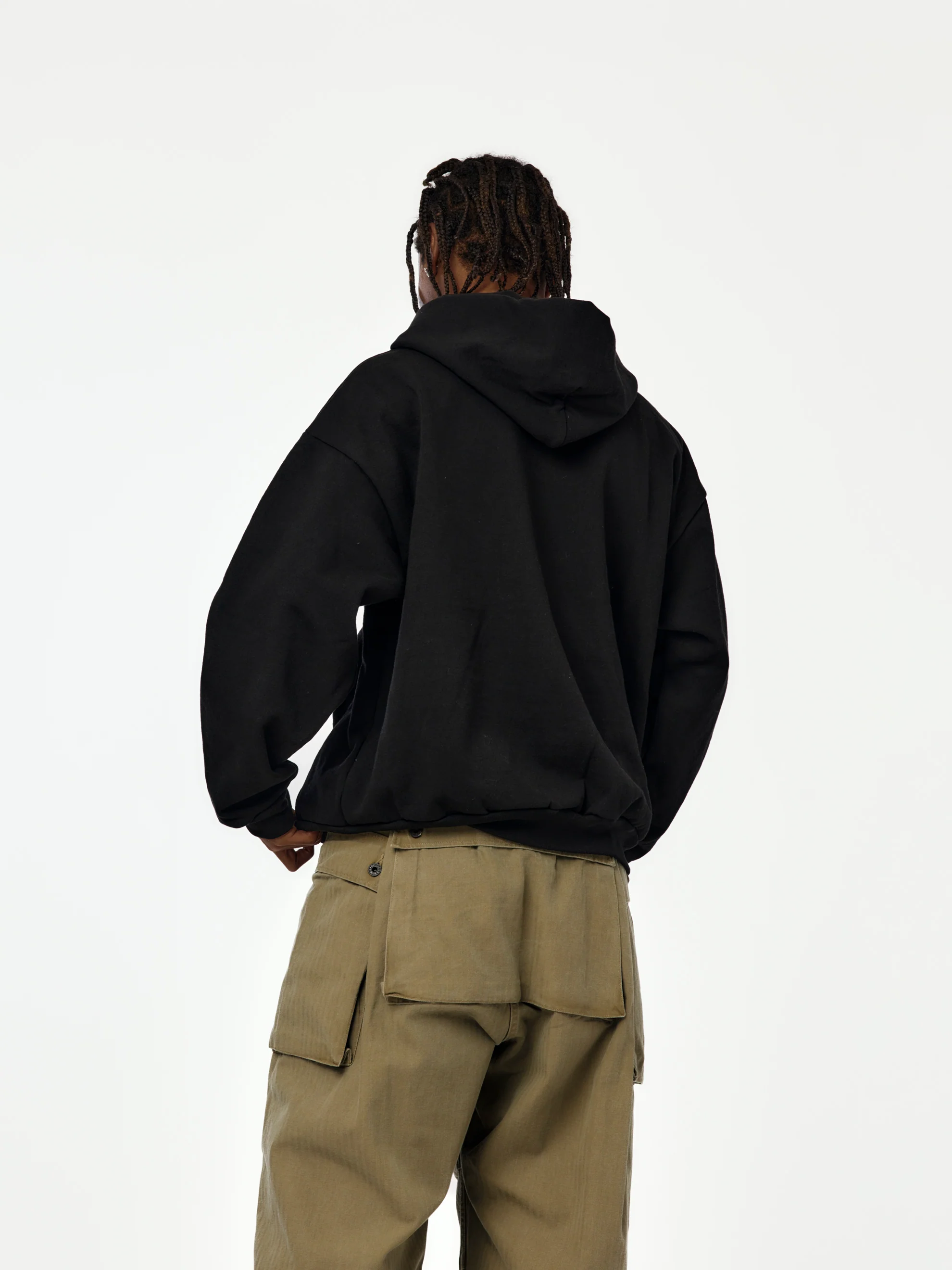 UNWAVERING FLAG ZIP HOODIE IN BLACK (BLACK) - Image 3