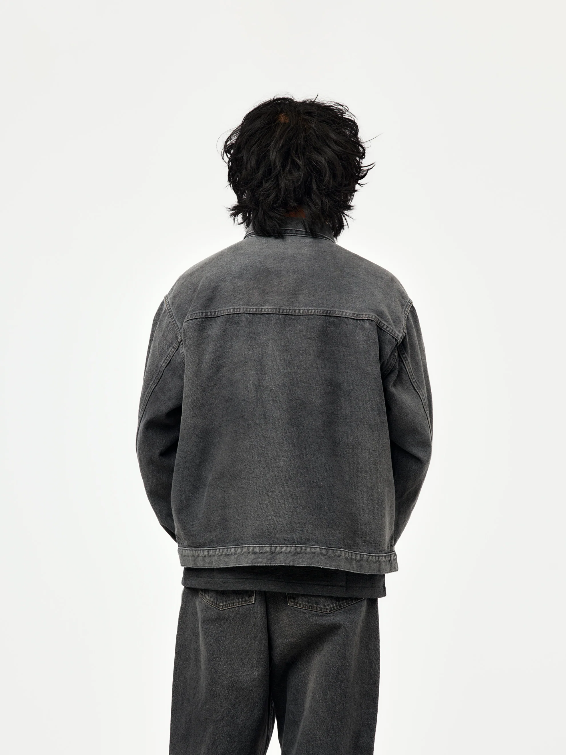 Vintage Gray Denim Jacket (GRAY) (SIS) - Image 3