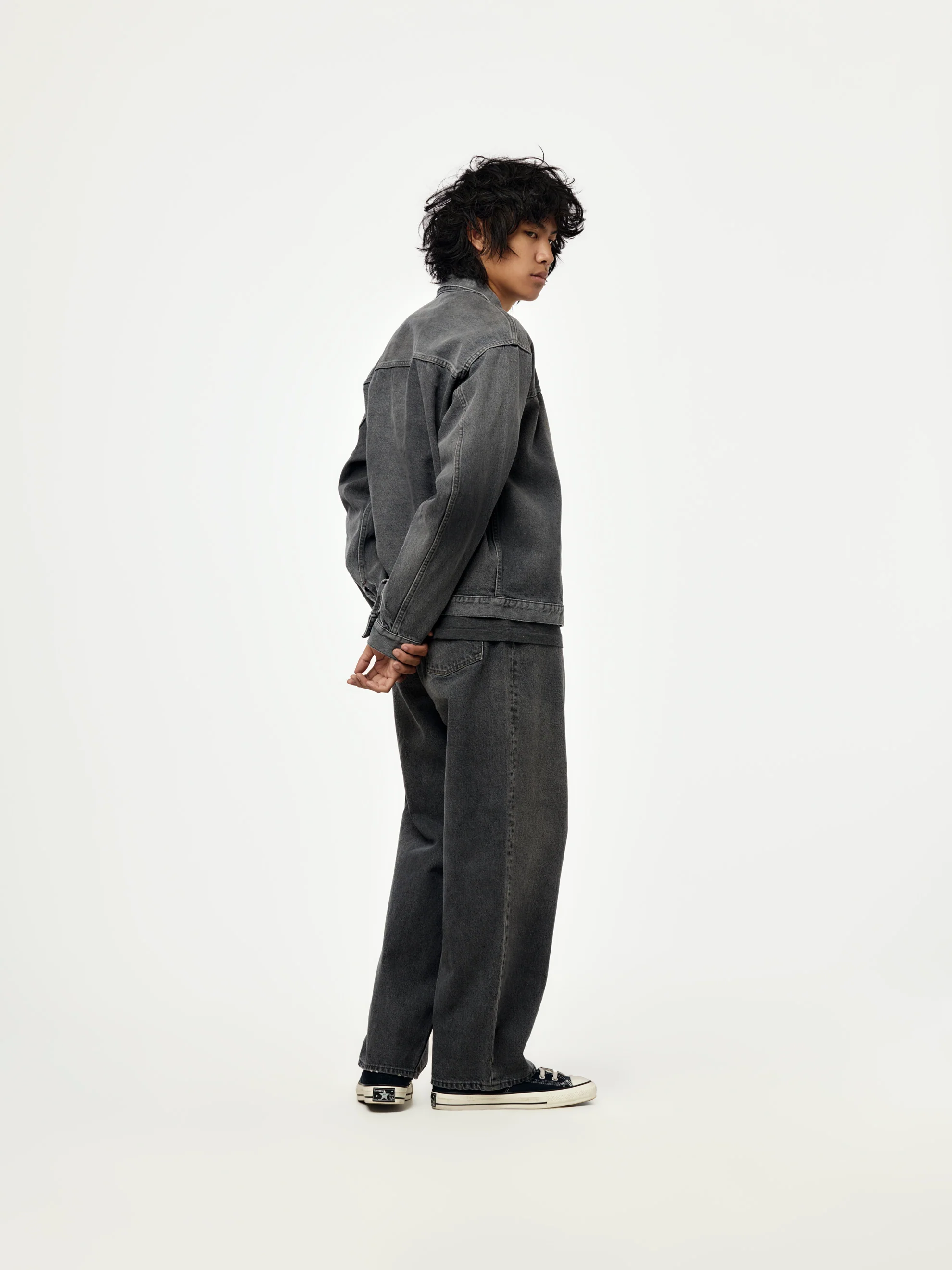 Vintage Gray Denim Jacket (GRAY) (SIS) - Image 5