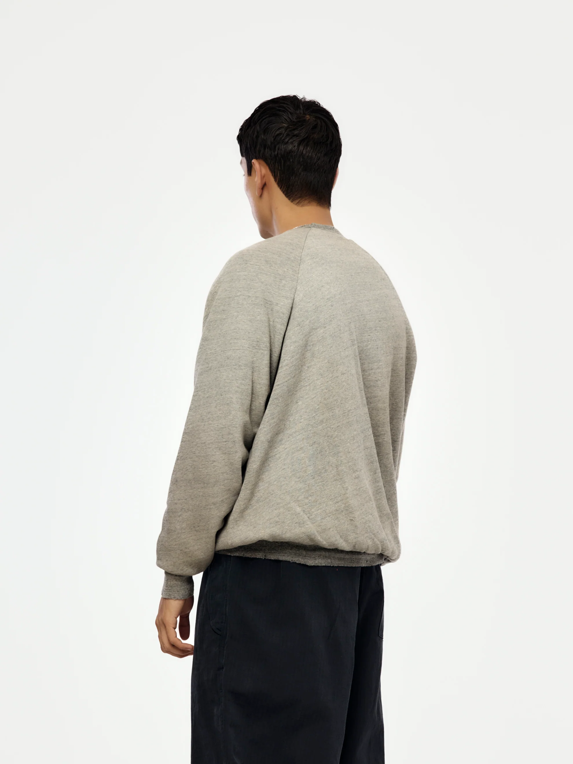 Vintage Light Weight Reversible Sweatshirt (GRAY / NAVY) (SIS) - Image 3